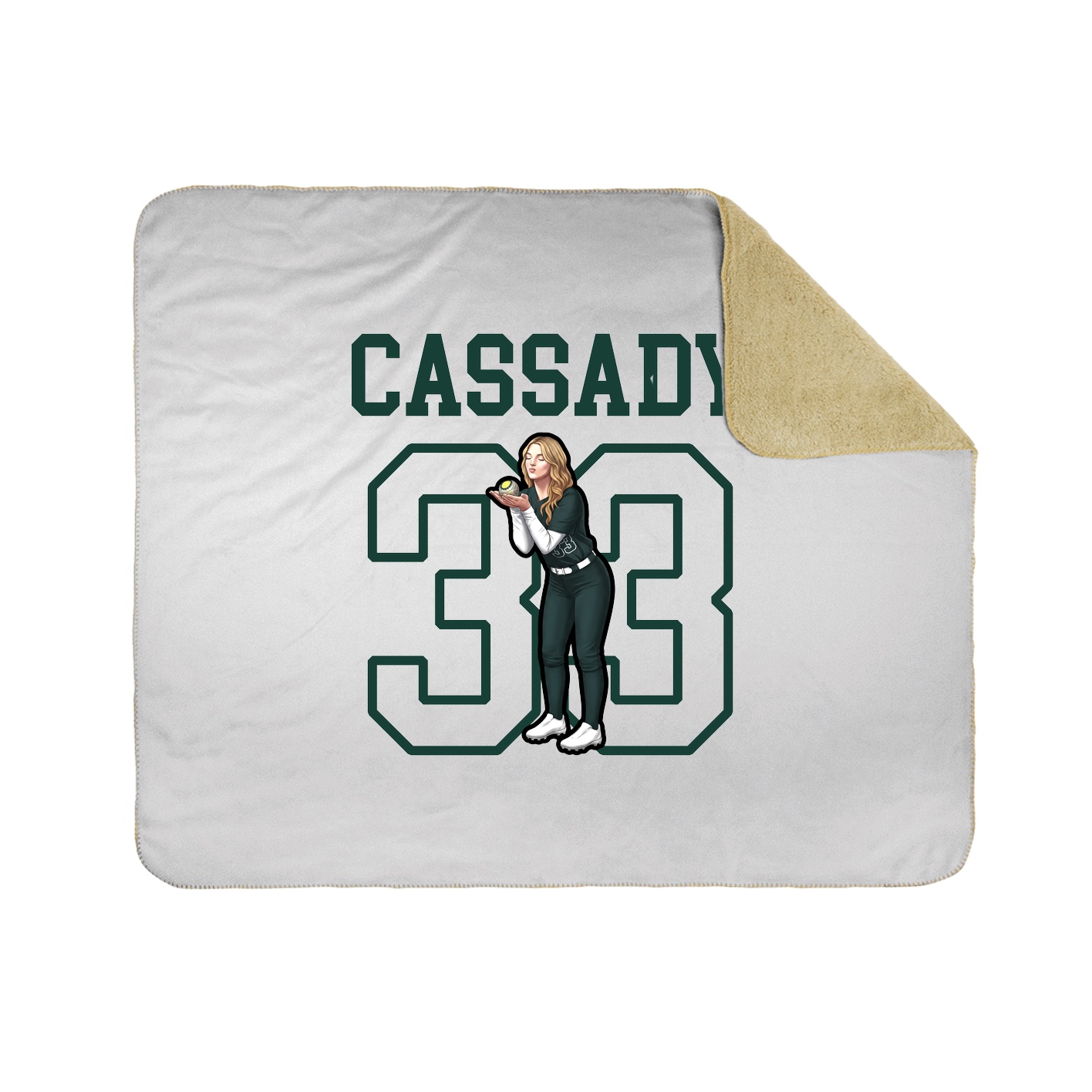 Throw Blanket — Shirsey in White
