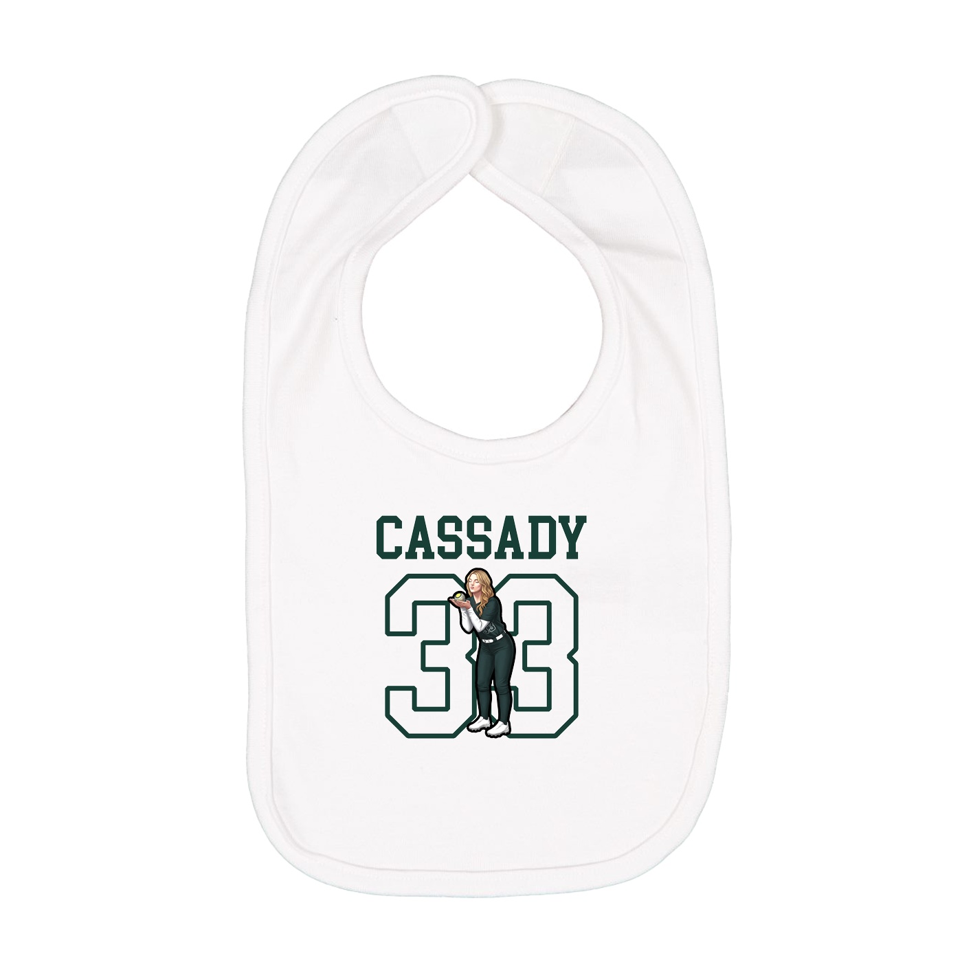 Infant Bib — Shirsey in White