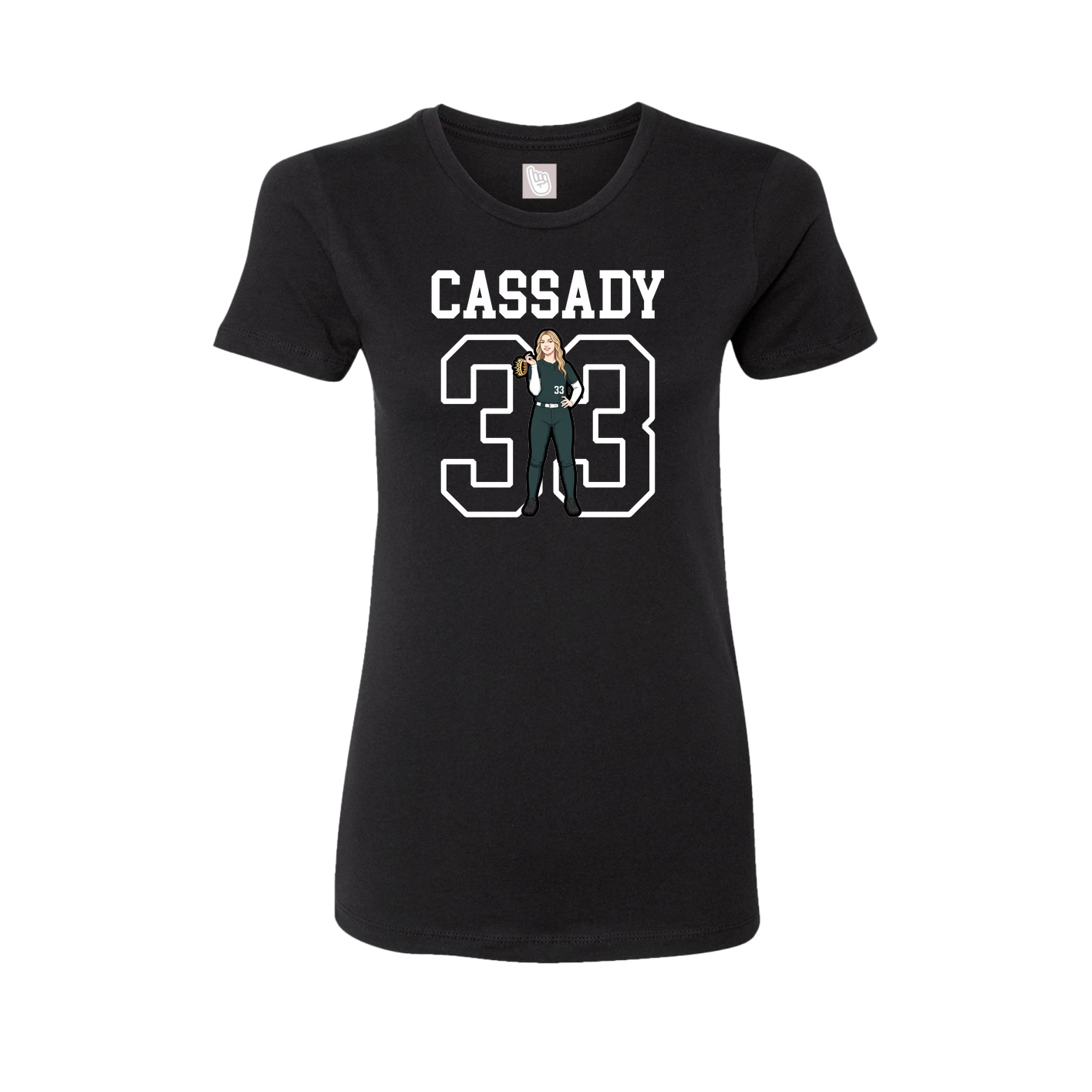 Fitted Women's Tee — Shirsey in Black