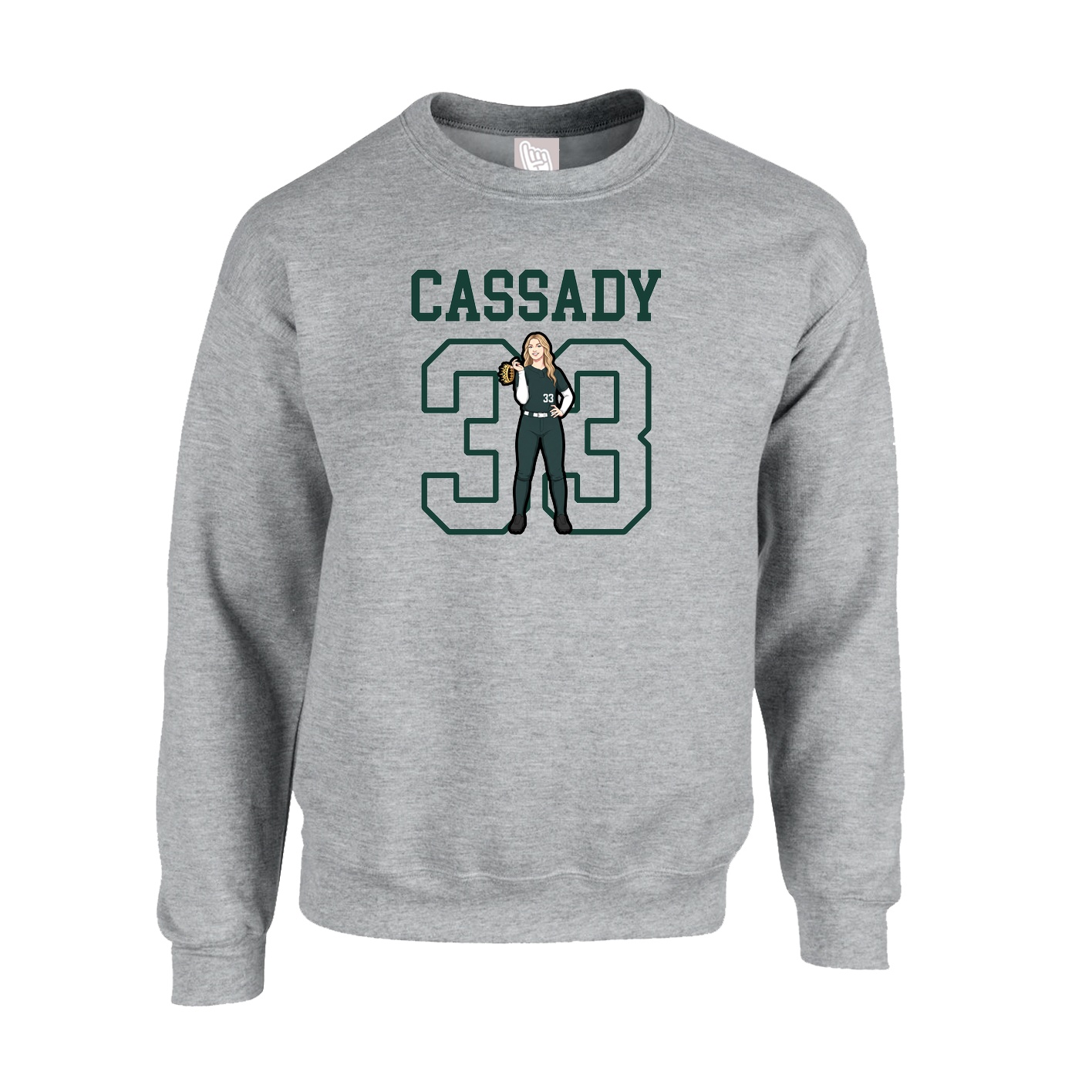 Fleece Crew — Shirsey in Grey