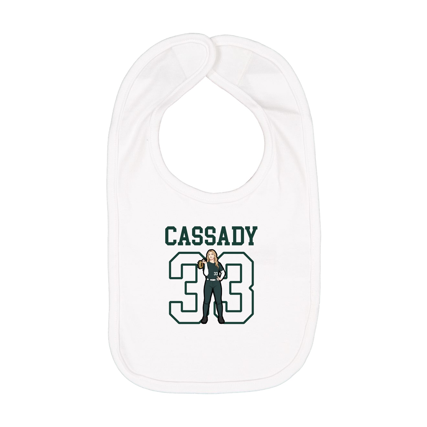 Infant Bib — Shirsey in White