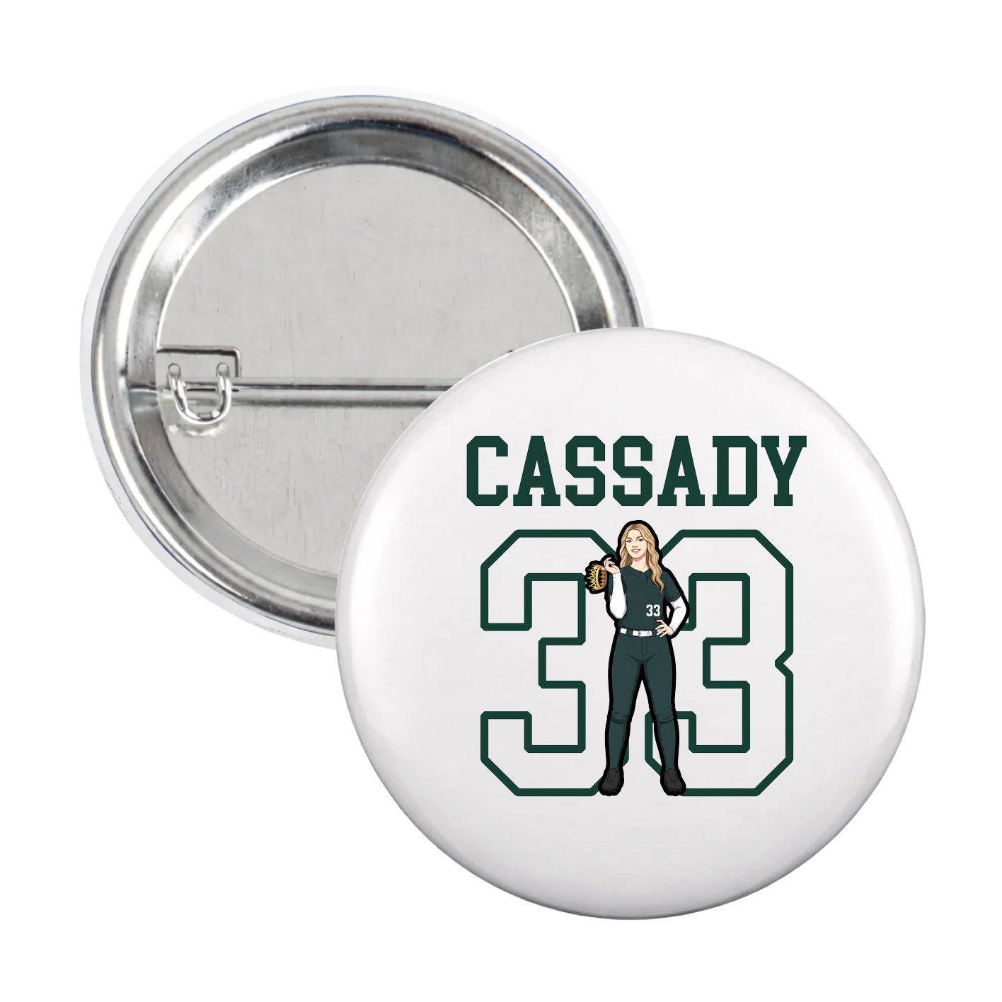Game Day Button — Shirsey in White