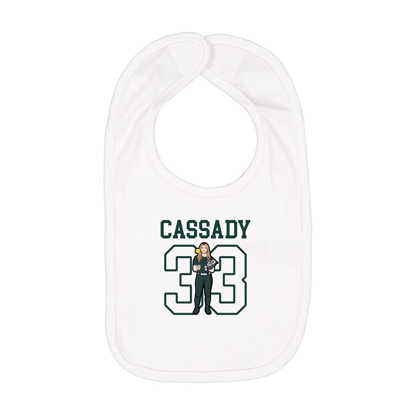 Infant Bib — Shirsey in White