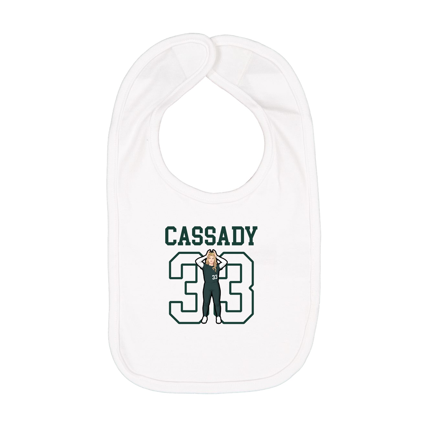 Infant Bib — Shirsey in White