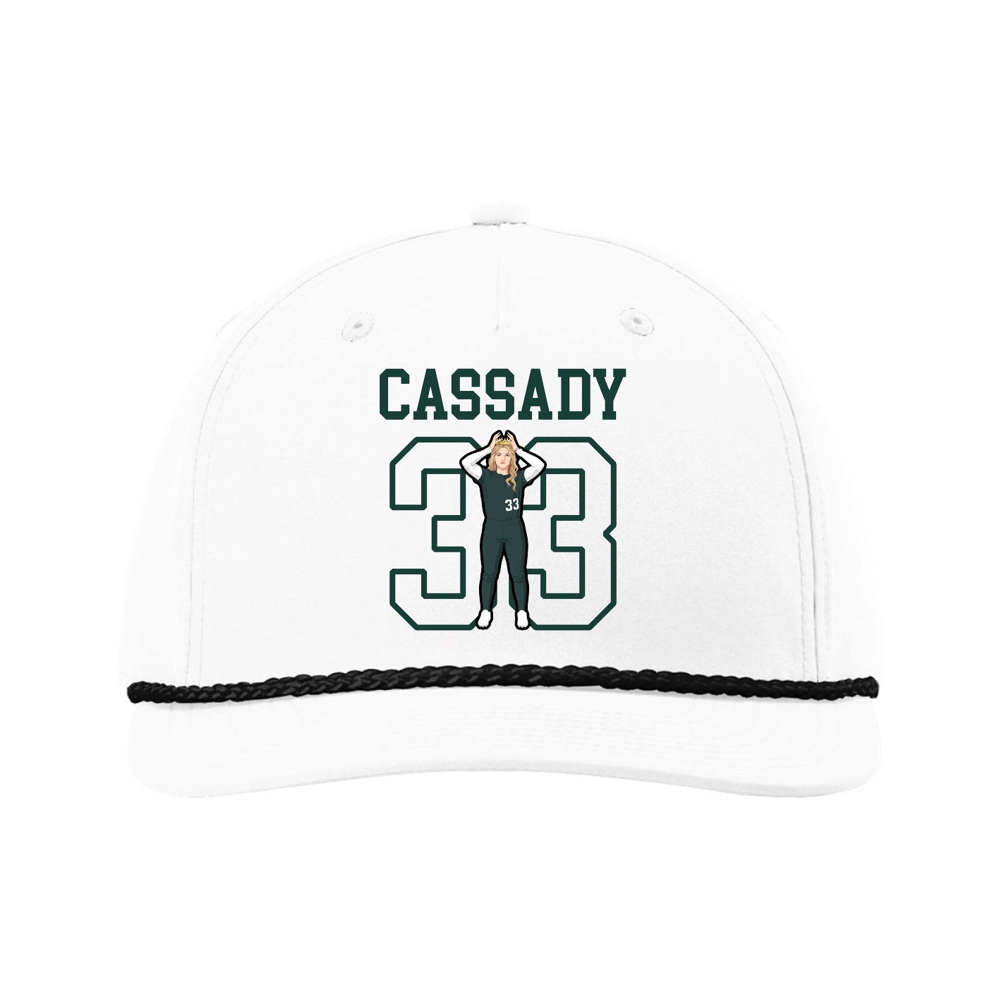 Five-Panel Classic Rope Cap — Shirsey in White