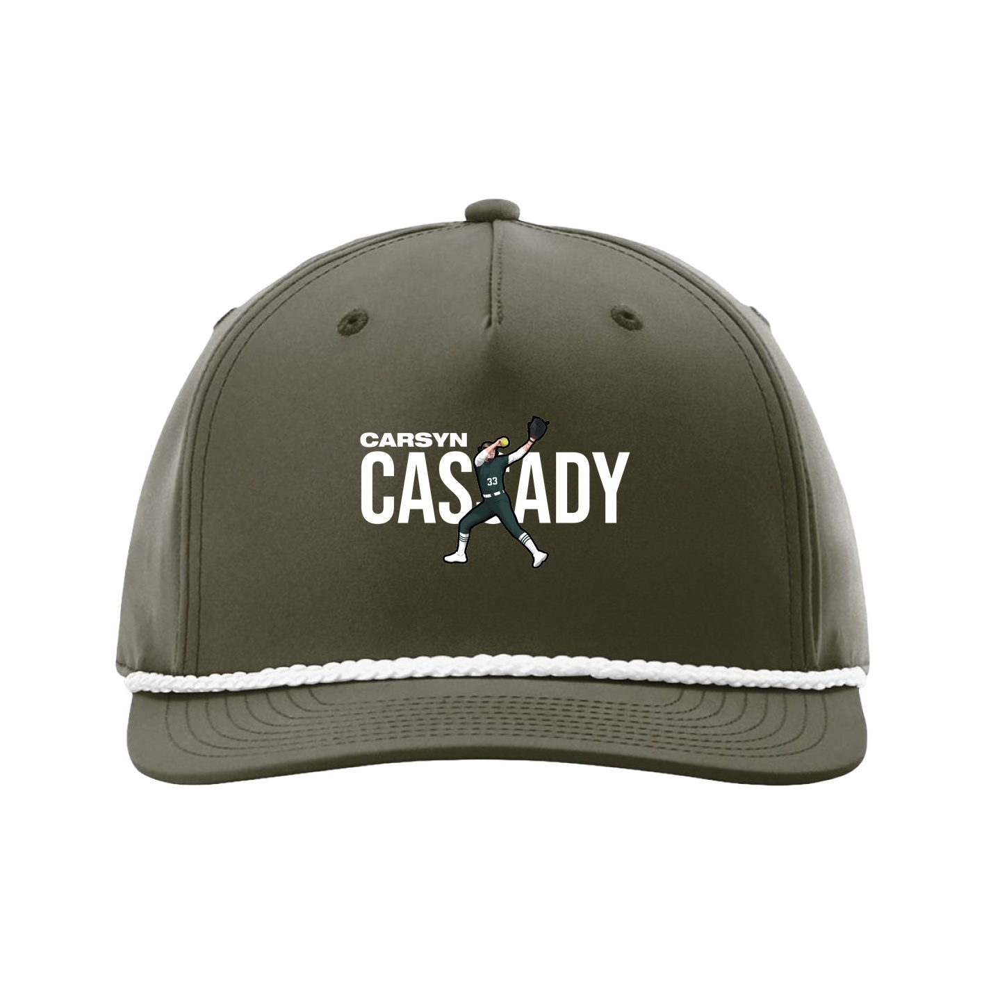Five-Panel Classic Rope Cap — Player Name in Green