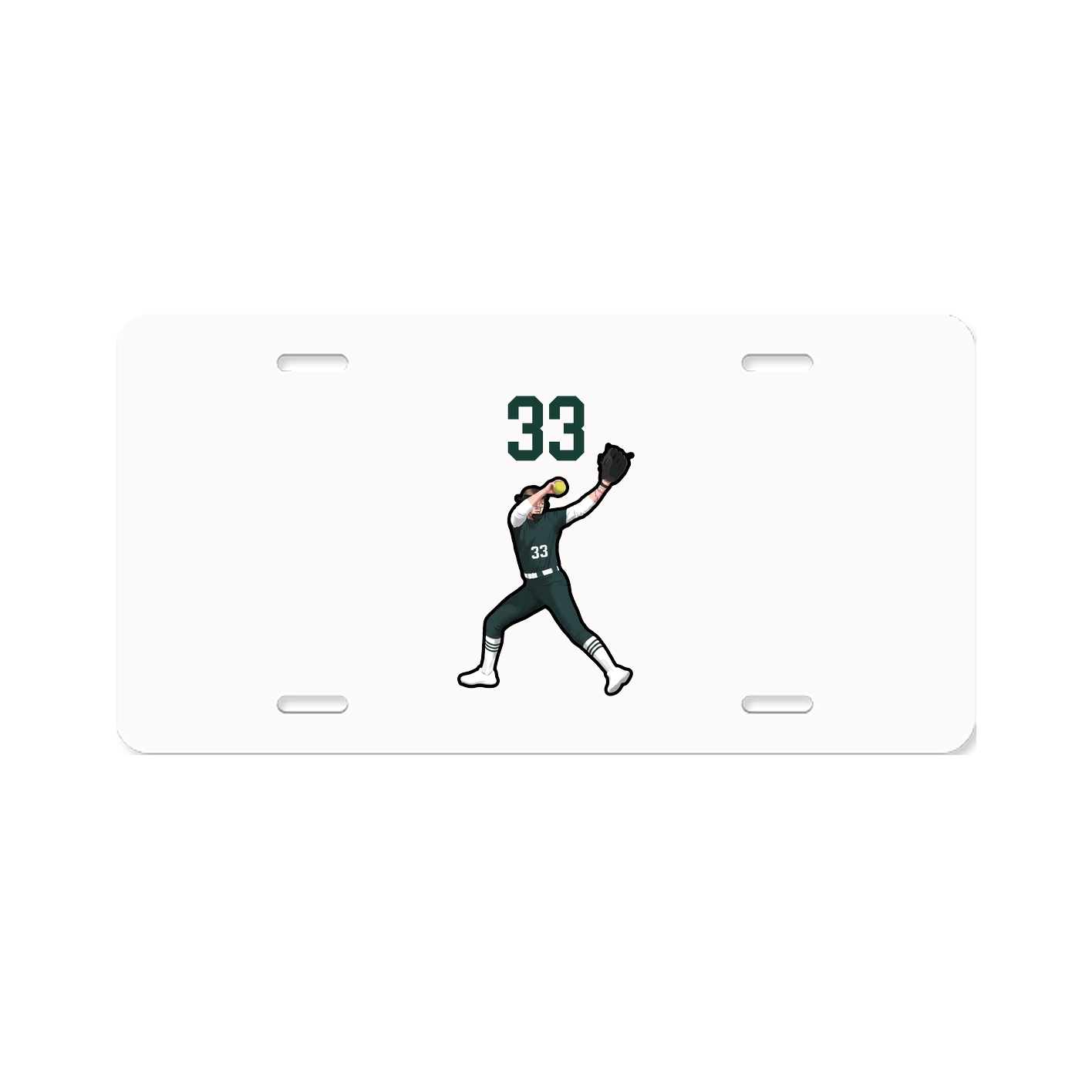 License Plate — Number Top in Classic