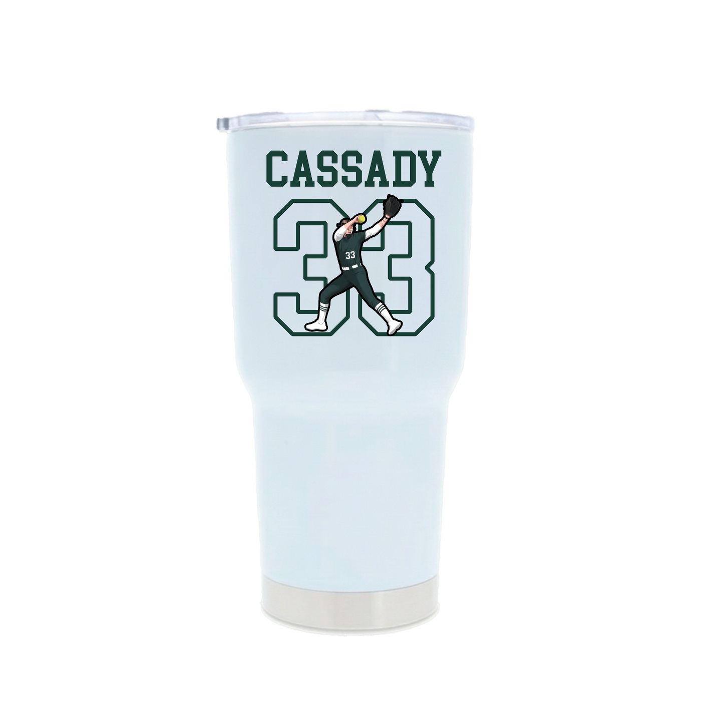 30oz Stainless Steel Tumbler — Shirsey in White