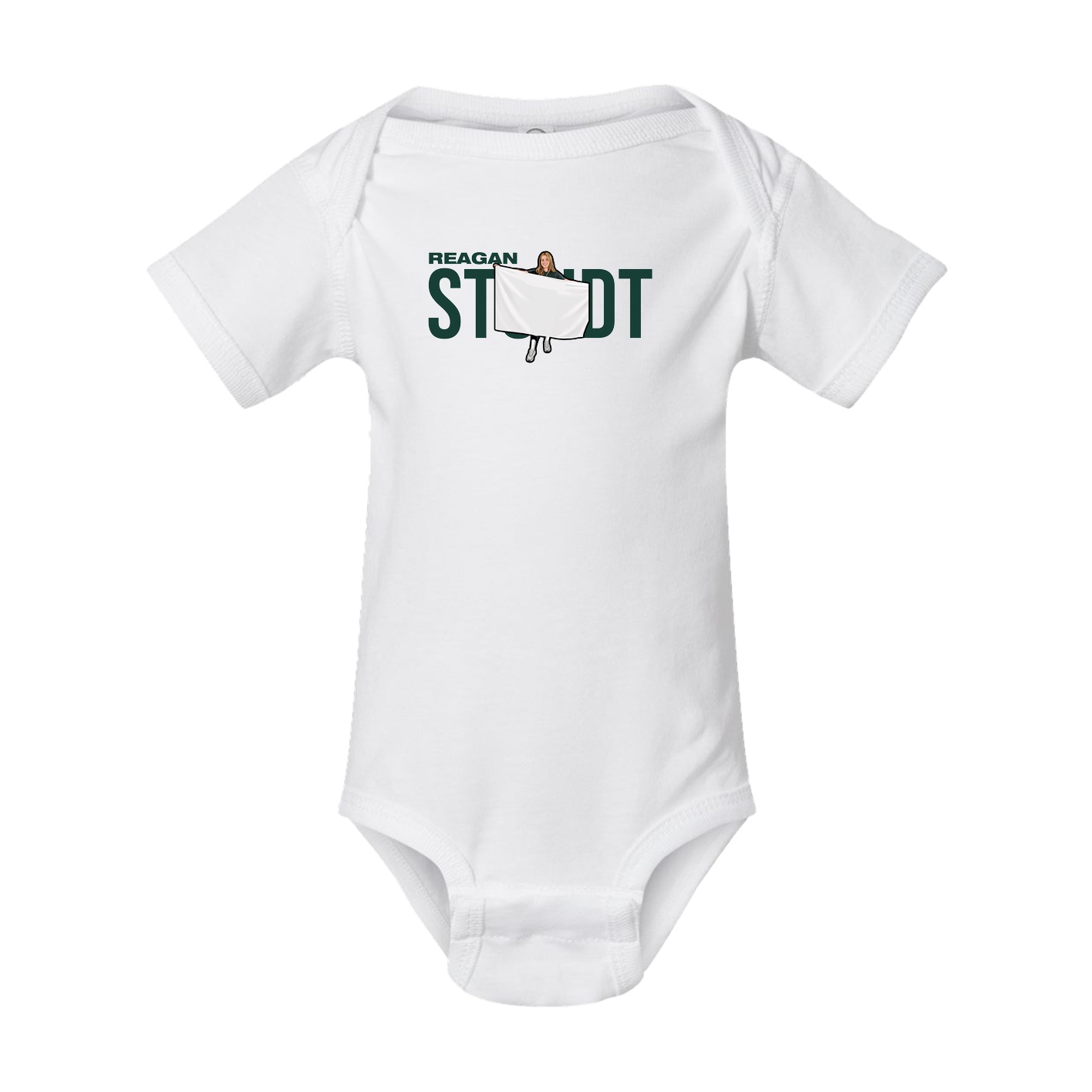 Baby Onesie — Player Name in White