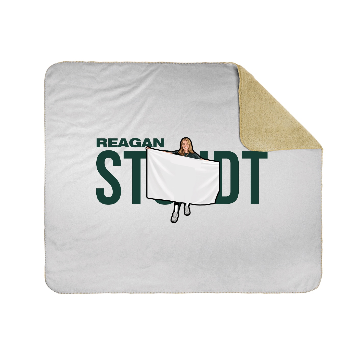 Throw Blanket — Player Name in White