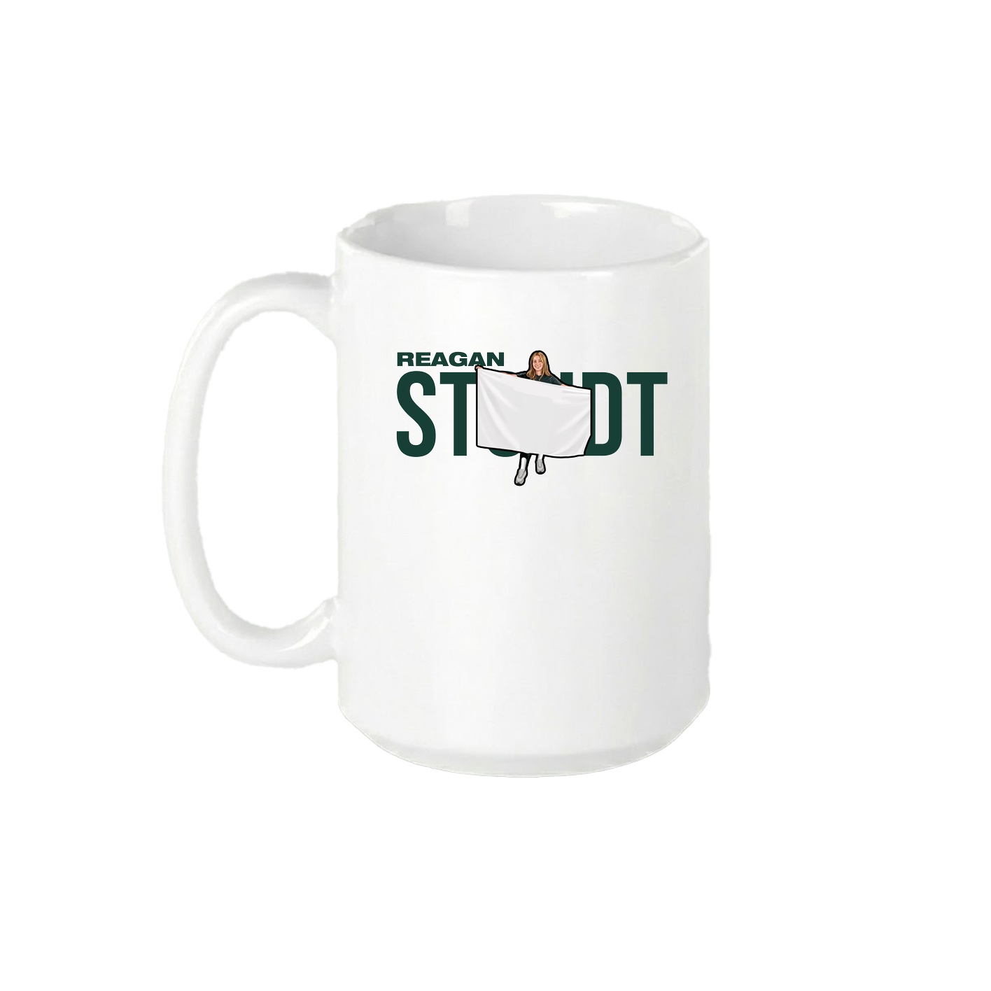 15oz Coffee Mug — Player Name in White