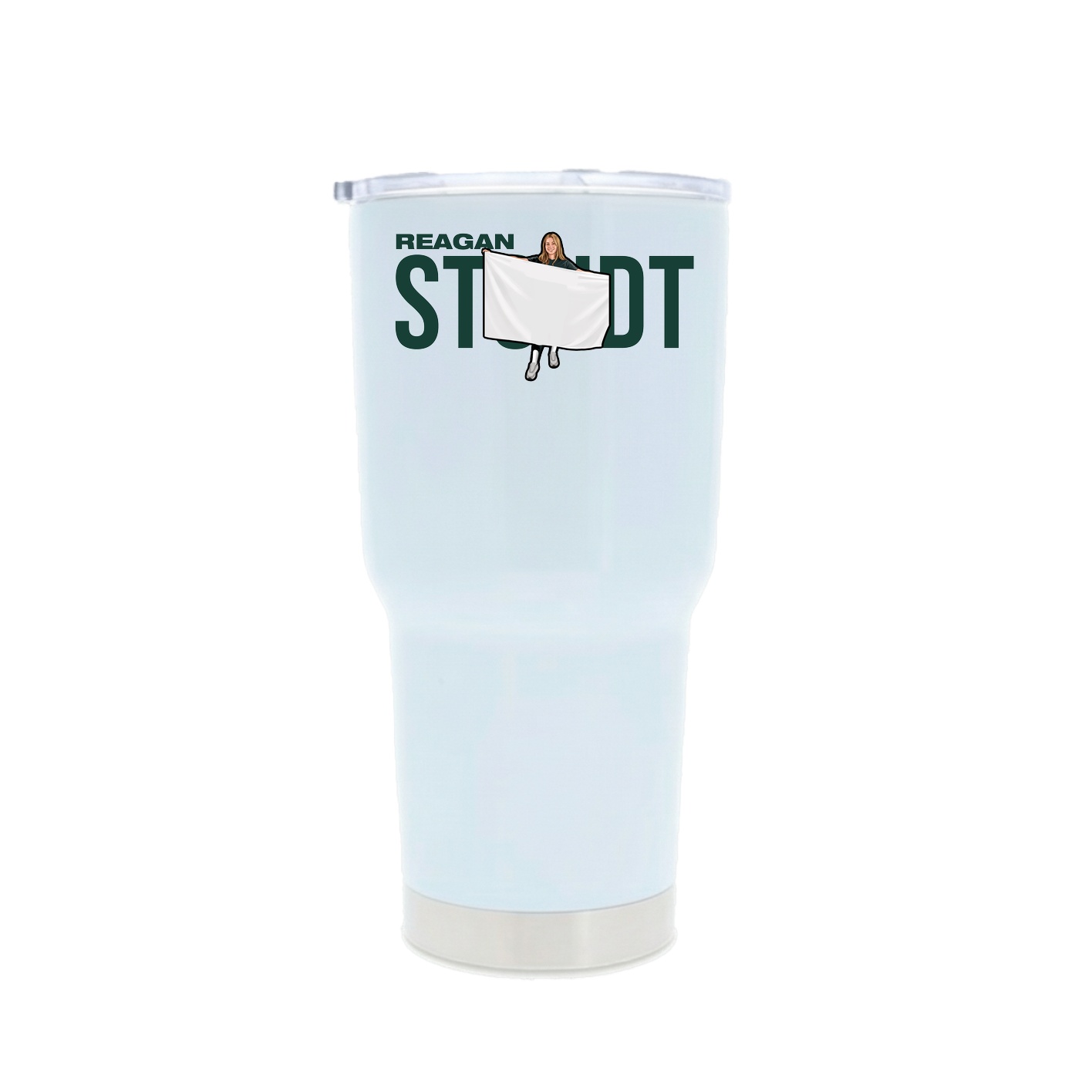 30oz Stainless Steel Tumbler — Player Name in White