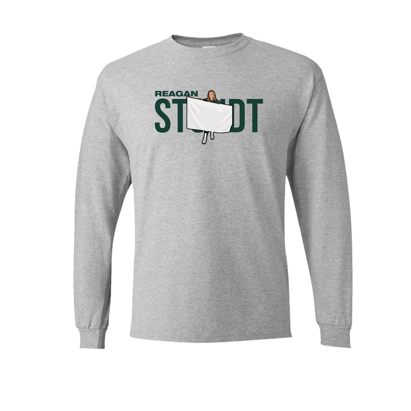 Long Sleeve Tee — Player Name in Grey