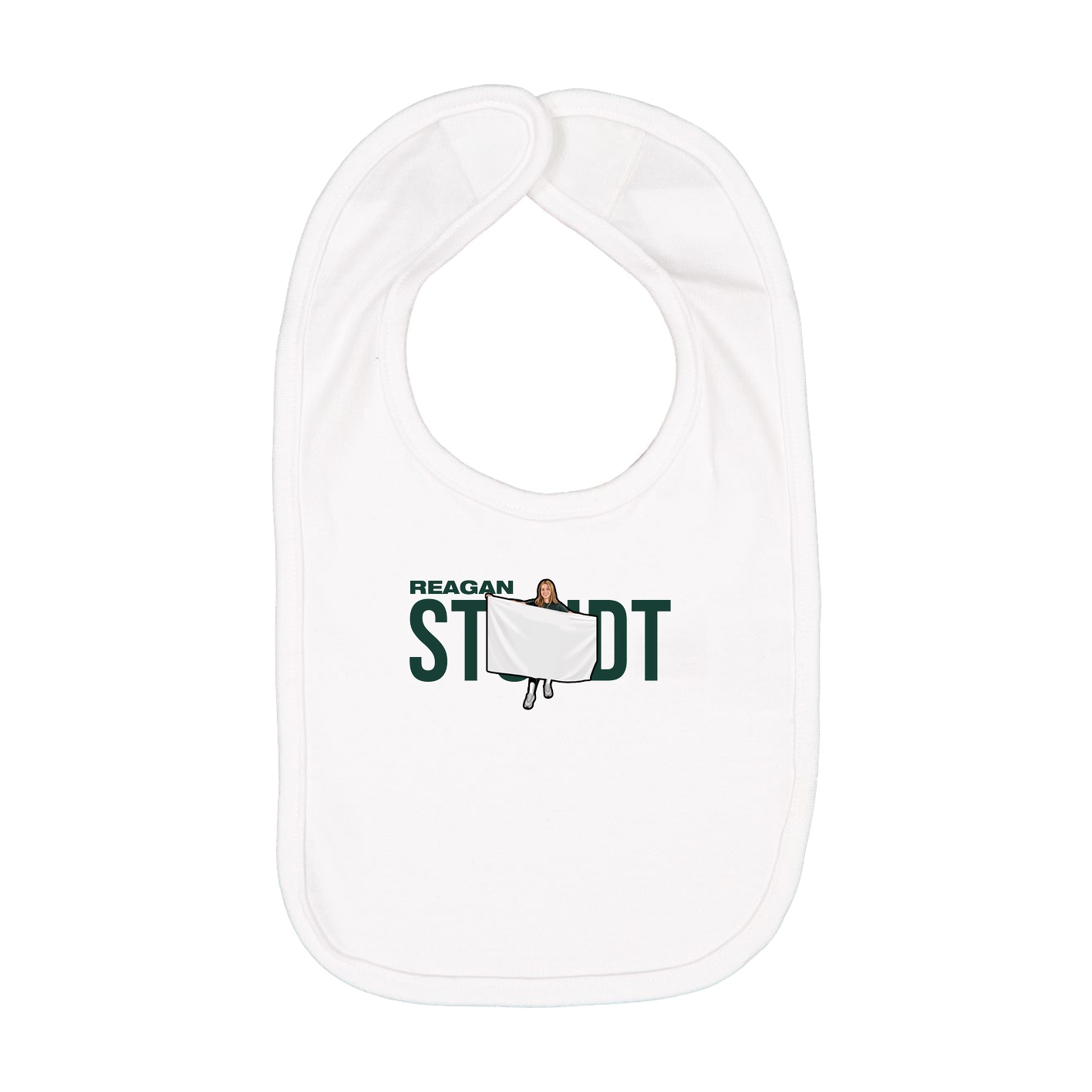 Infant Bib — Player Name in White