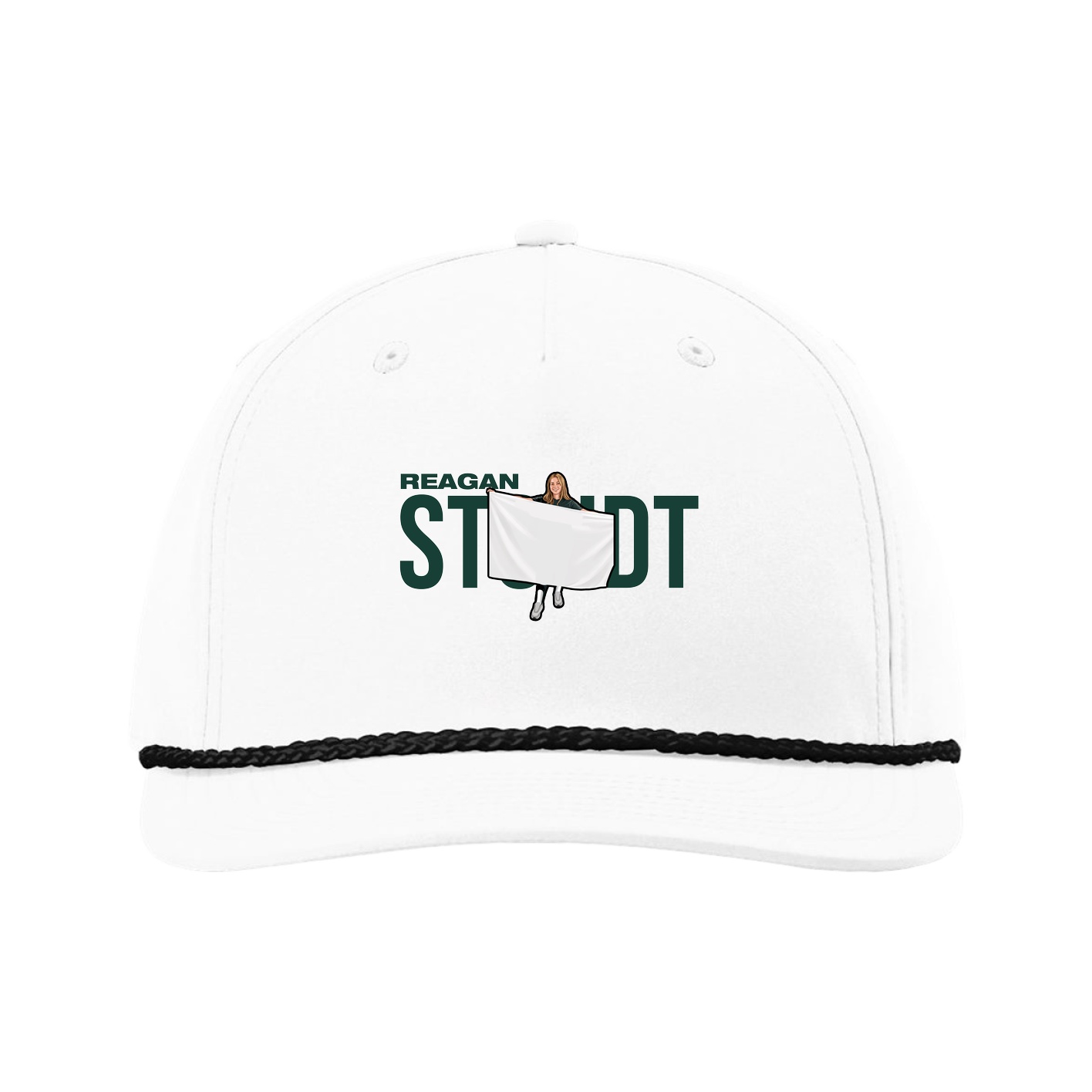 Five-Panel Classic Rope Cap — Player Name in White
