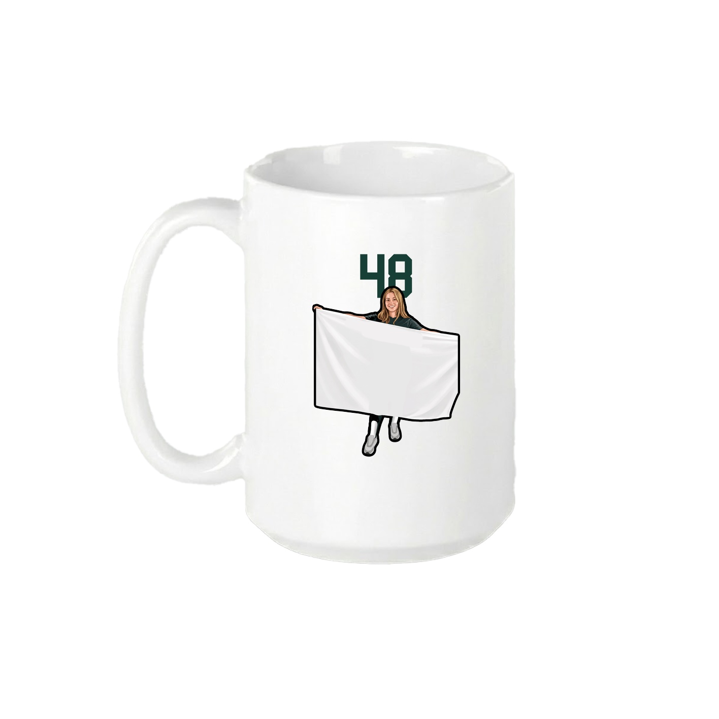 15oz Coffee Mug — Number Top in White