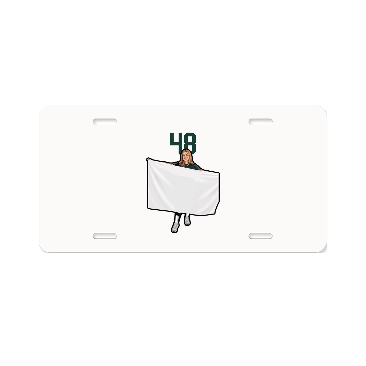 License Plate — Number Top in Classic