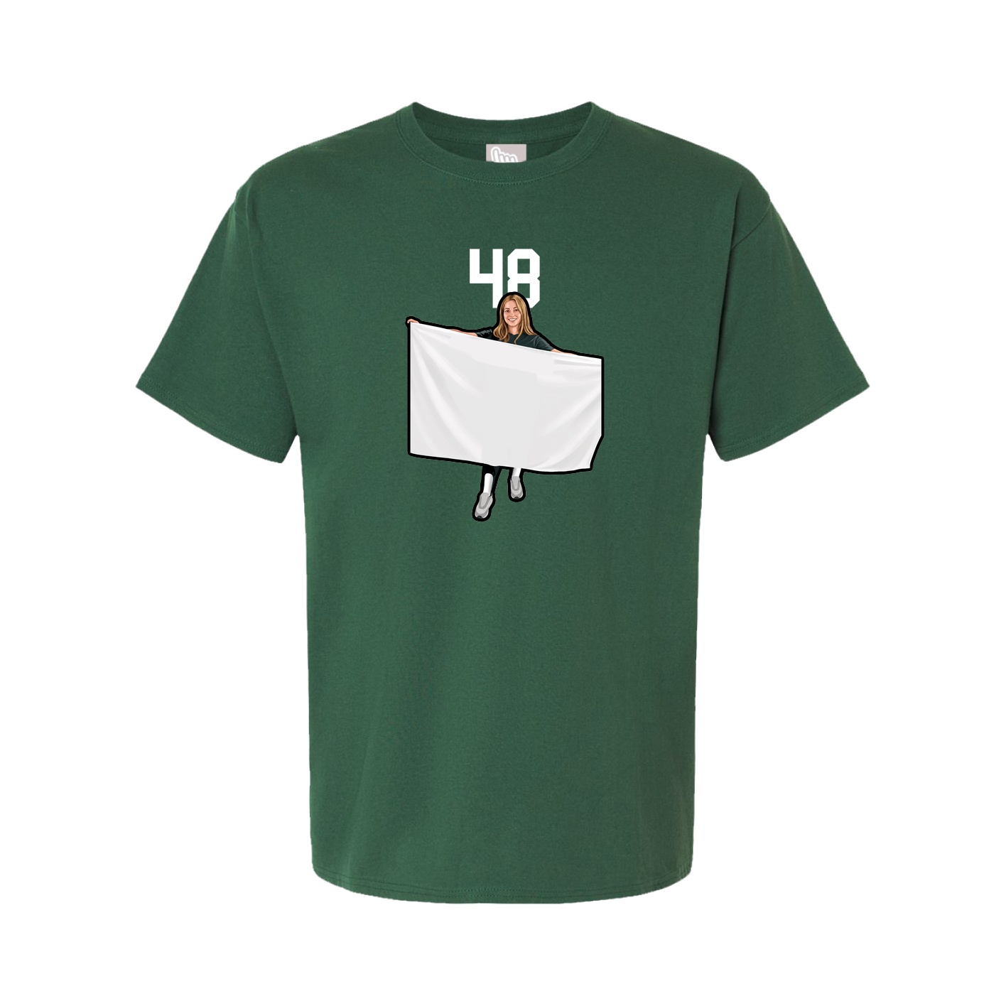 Youth Tee — Number Top in Green