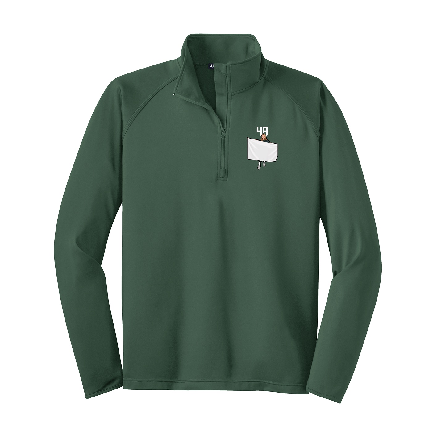 Q-Zip Pullover — Number Top in Green