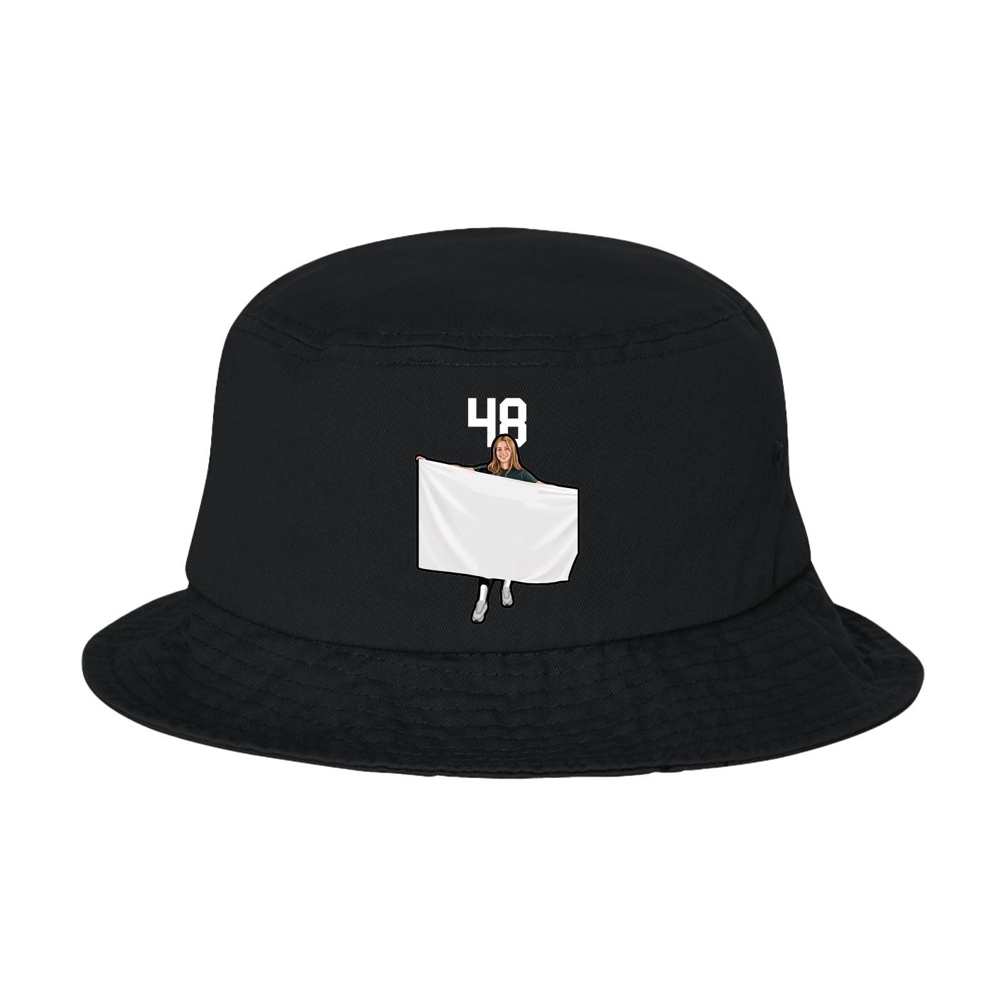 Bucket Cap — Number Top in Black