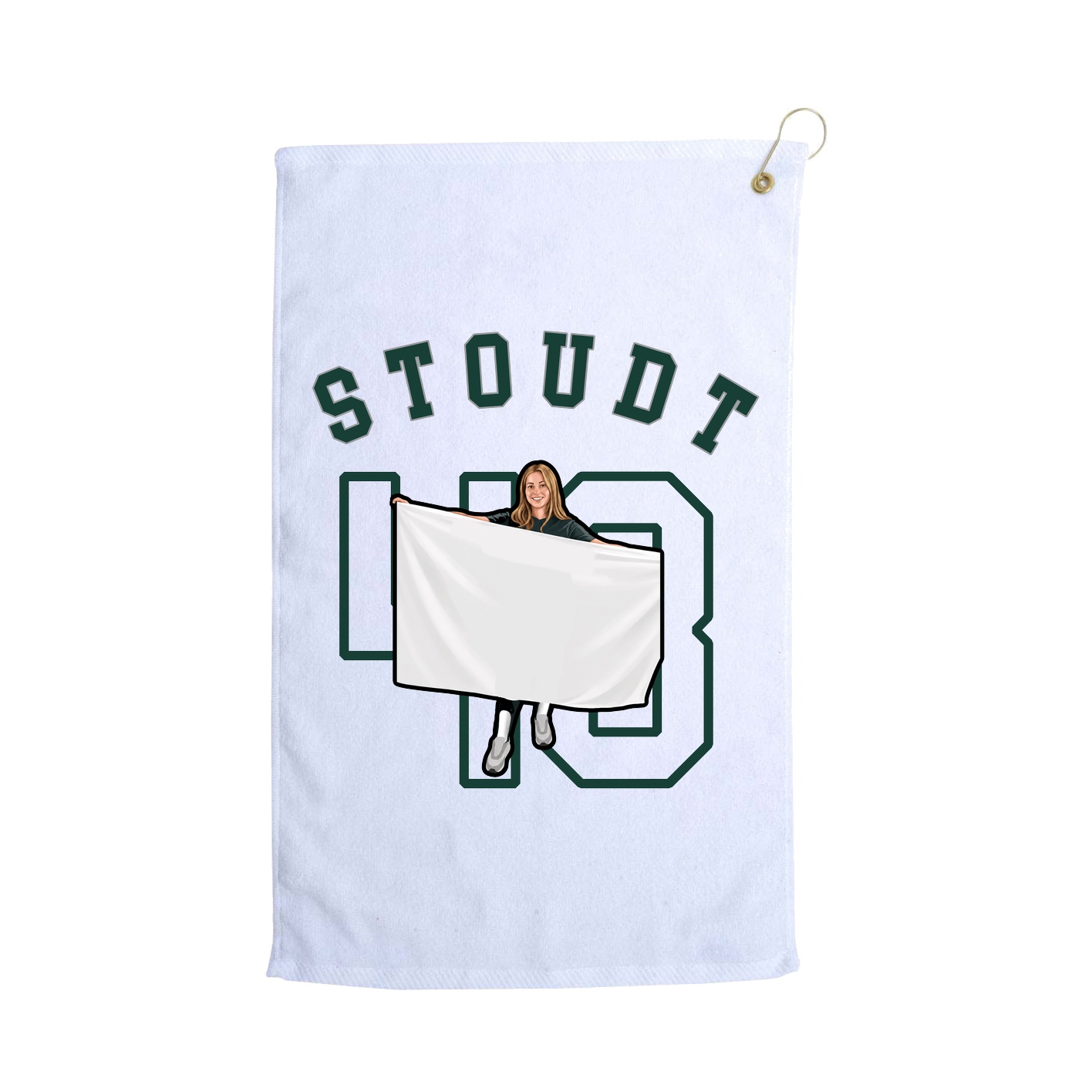 Golf Towel — Shirsey Arch in White