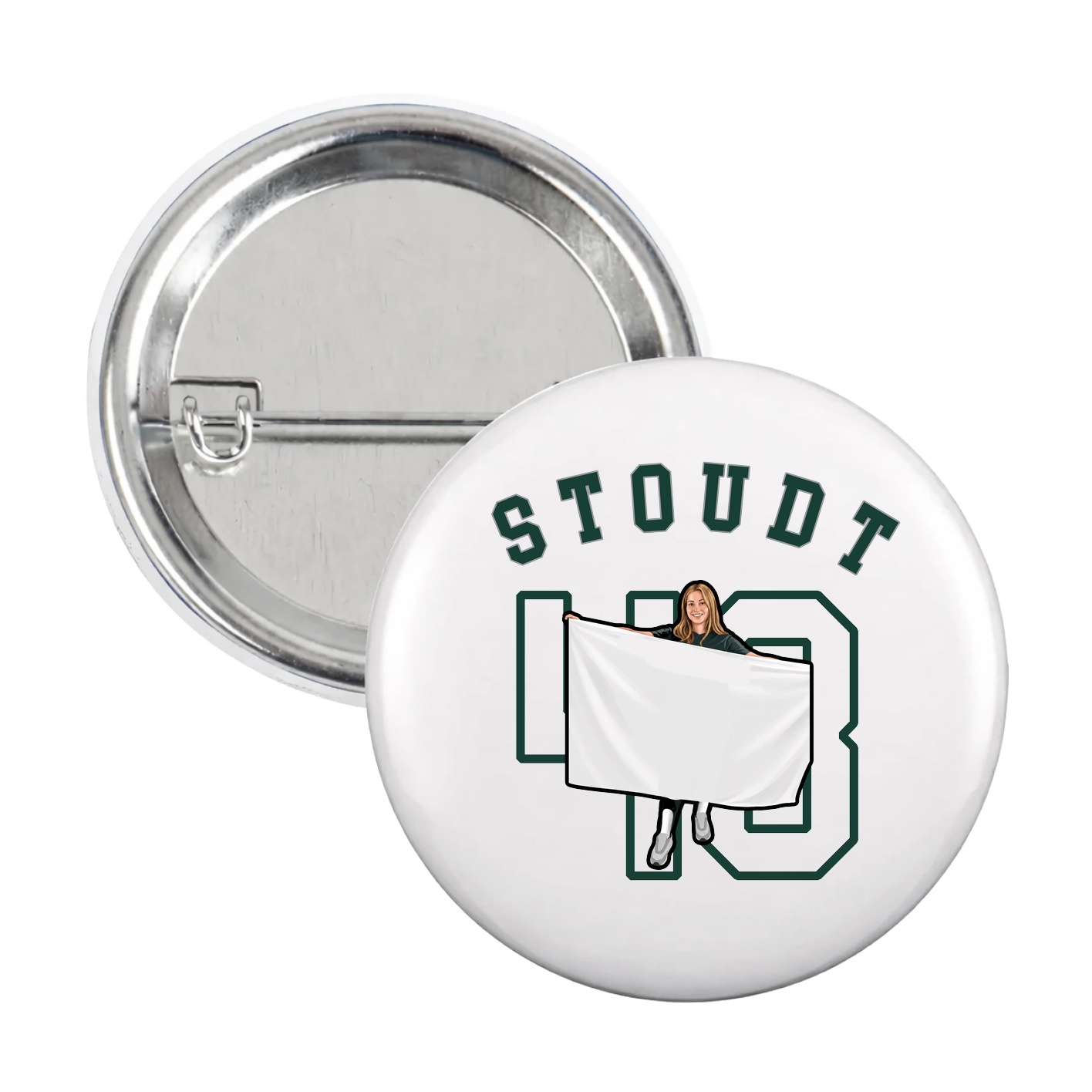 Game Day Button — Shirsey Arch in White