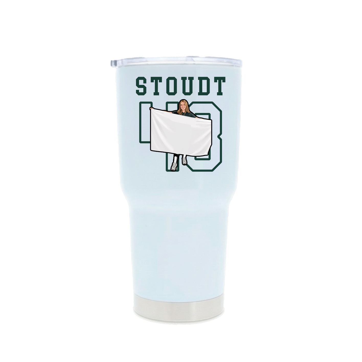 30oz Stainless Steel Tumbler — Shirsey in White