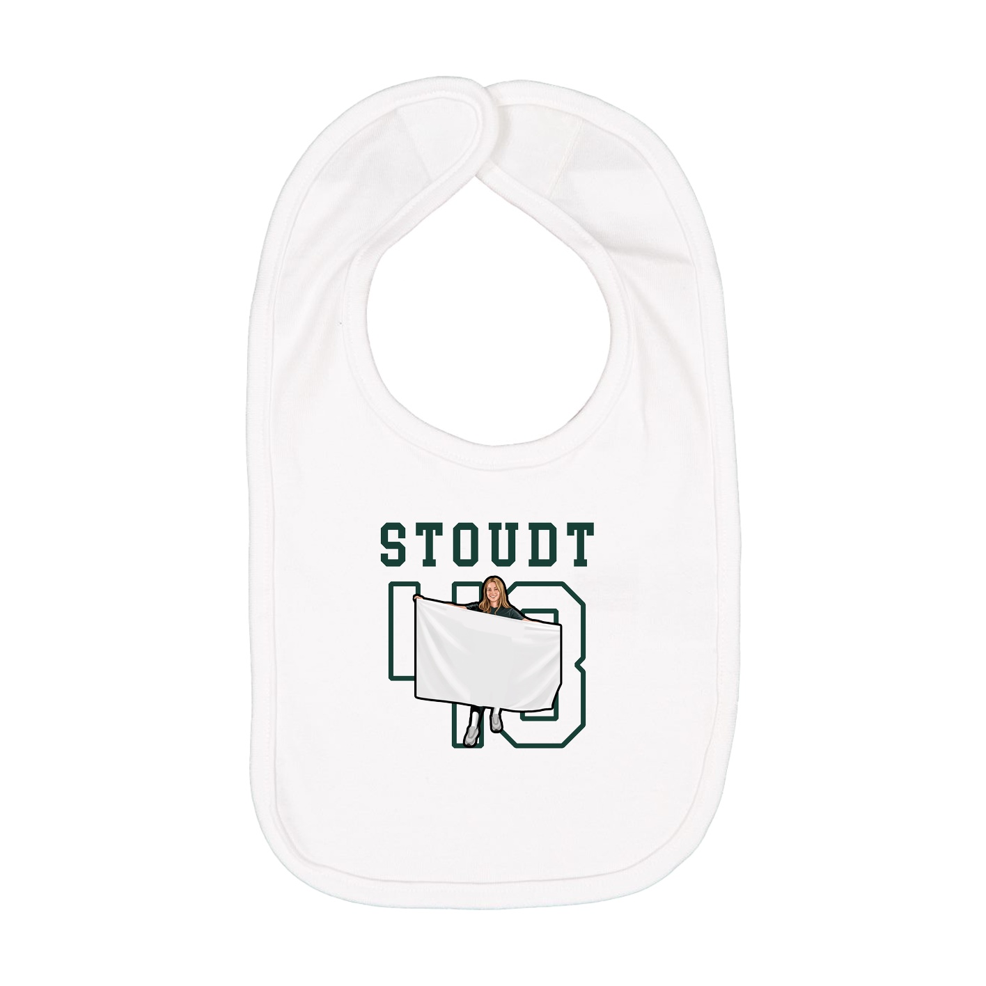 Infant Bib — Shirsey in White