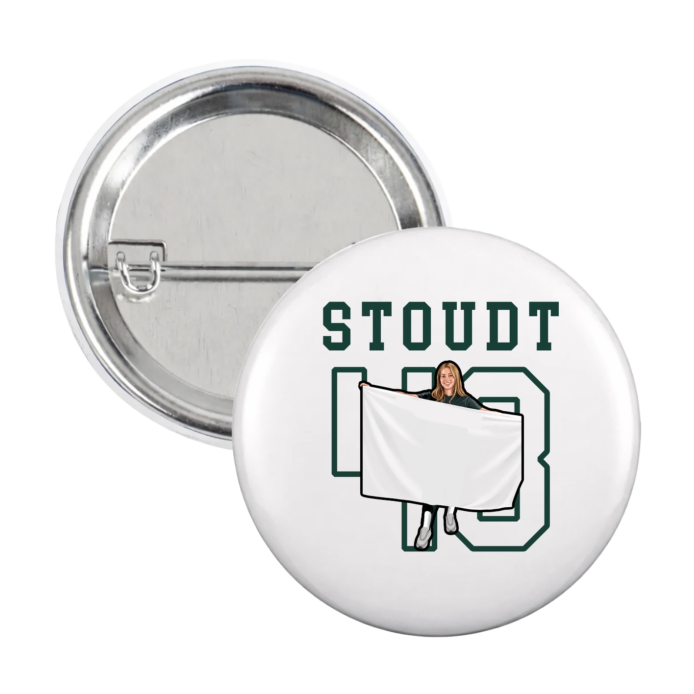Game Day Button — Shirsey in White
