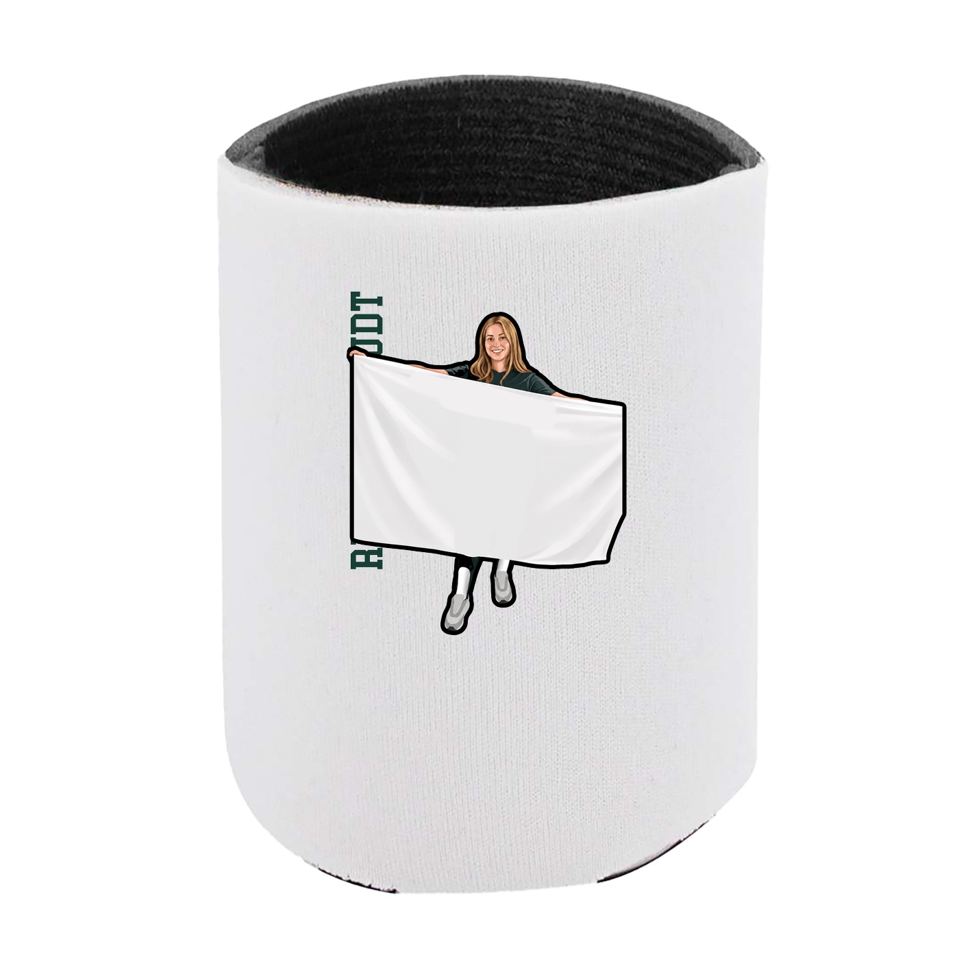 Can Holder — Name Vertical in White