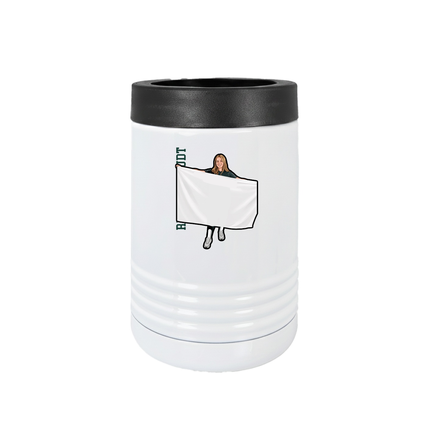 Beverage Holder — Name Vertical in White