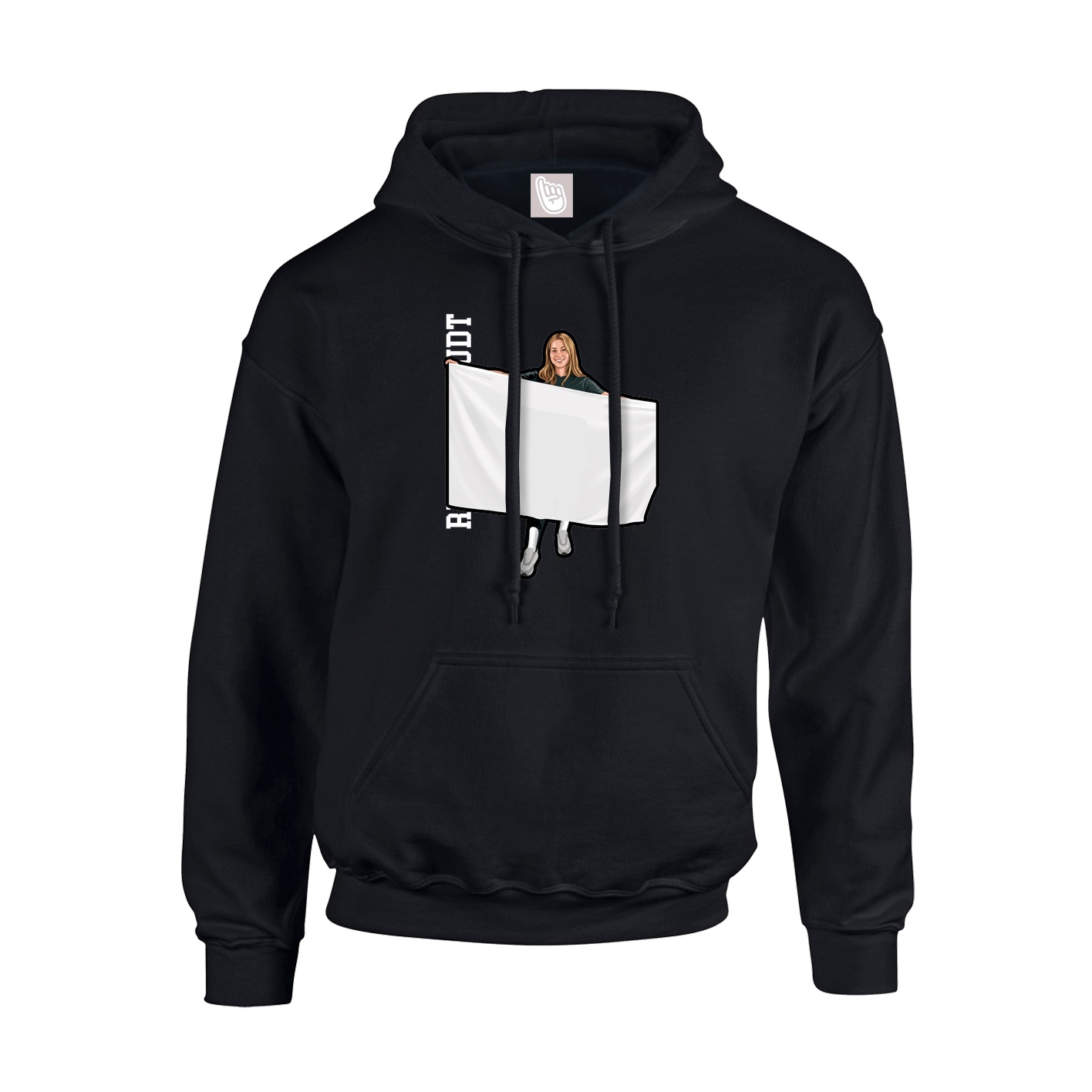 Youth Hoodie — Name Vertical in Black