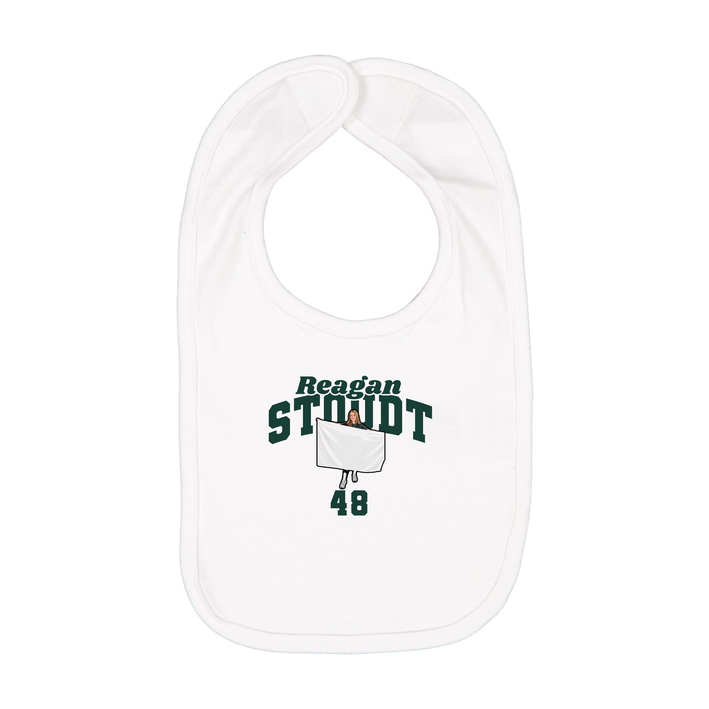 Infant Bib — Signature Arch in White