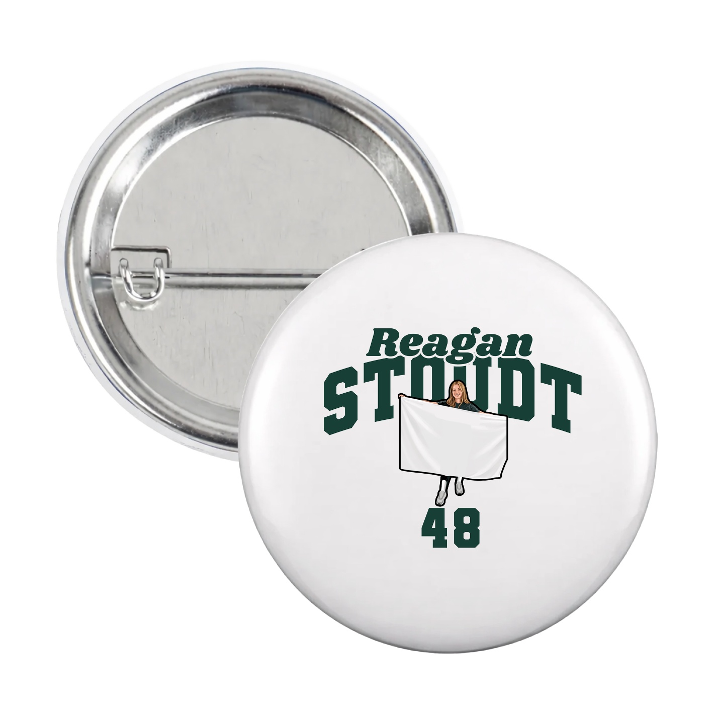 Game Day Button — Signature Arch in White
