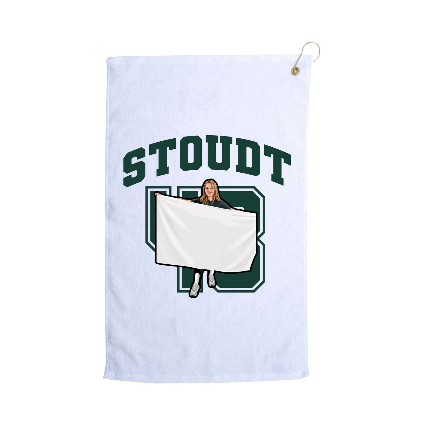Golf Towel — Number in White