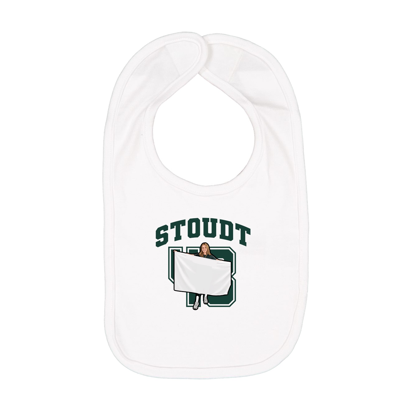 Infant Bib — Number in White