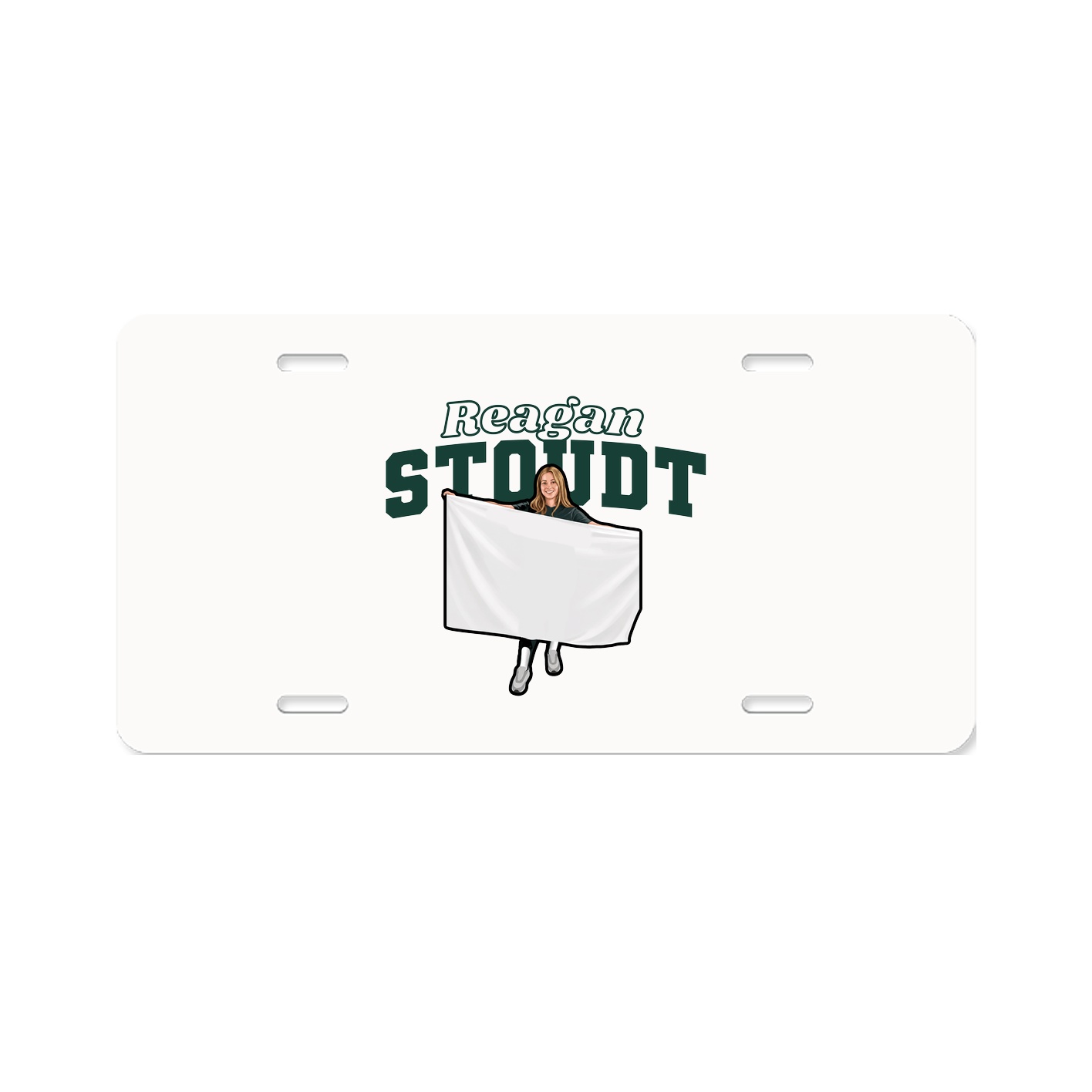 License Plate — Name Arch in Classic