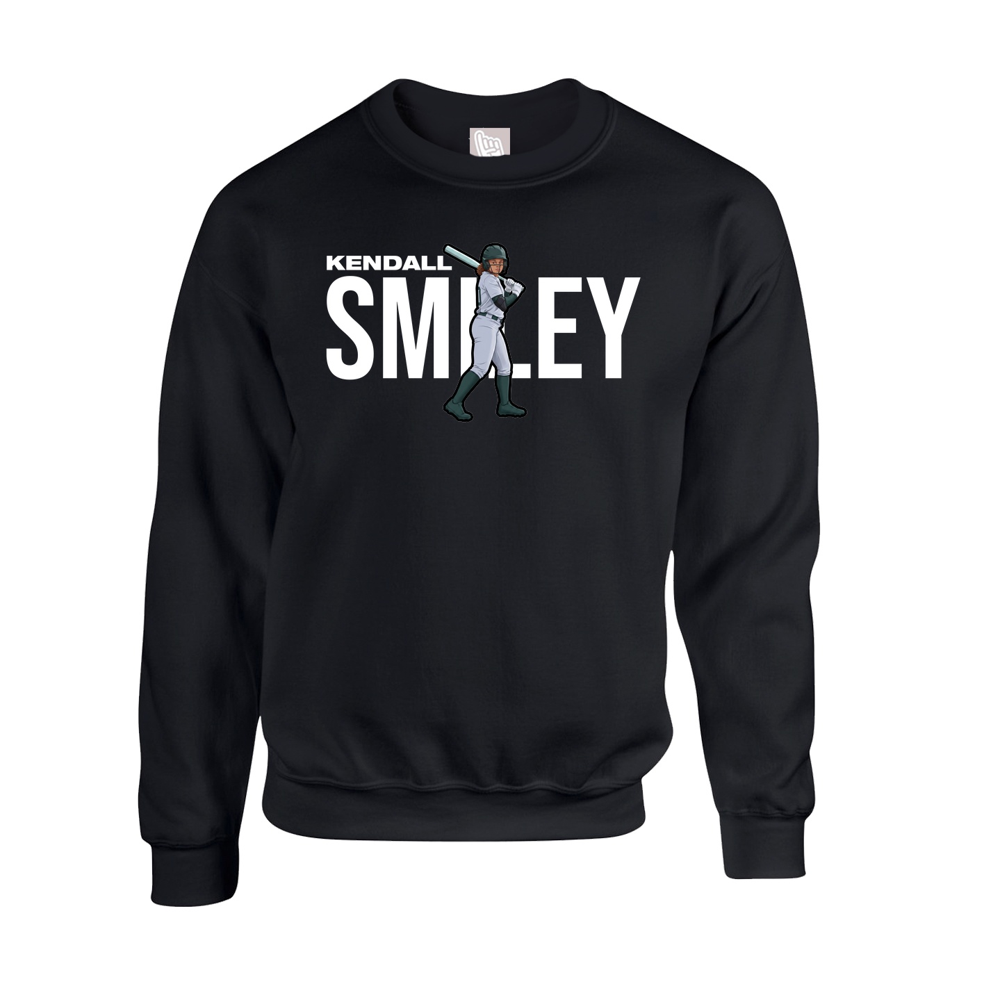 Fleece Crew — Player Name in Black