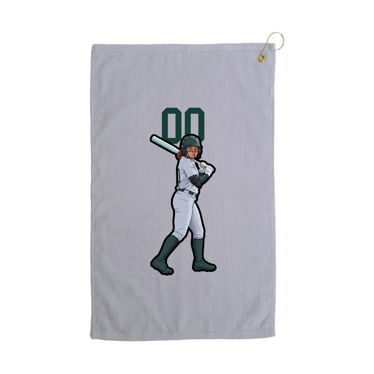 Golf Towel — Number Top in Grey