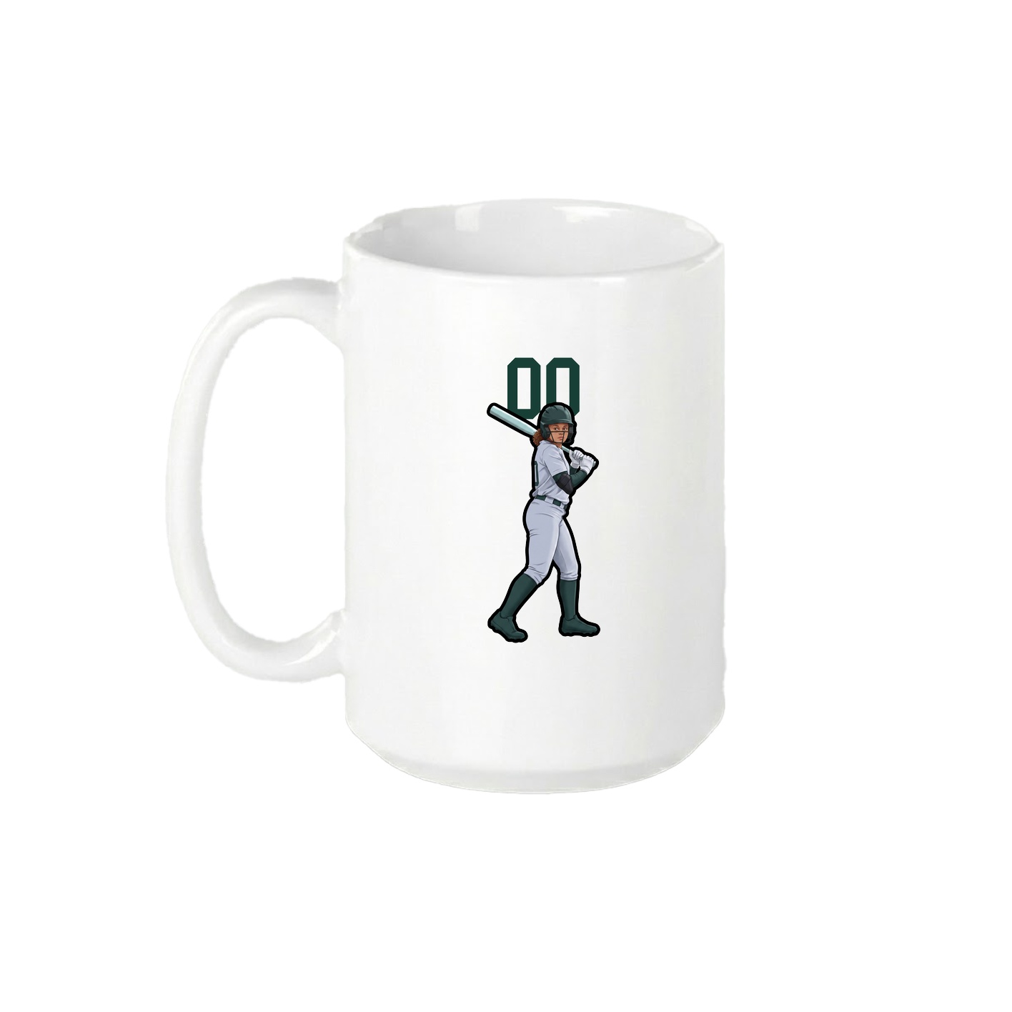 15oz Coffee Mug — Number Top in White