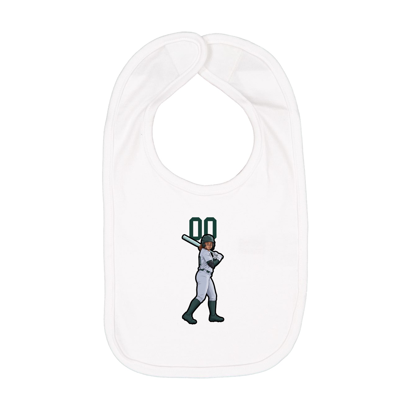 Infant Bib — Number Top in White