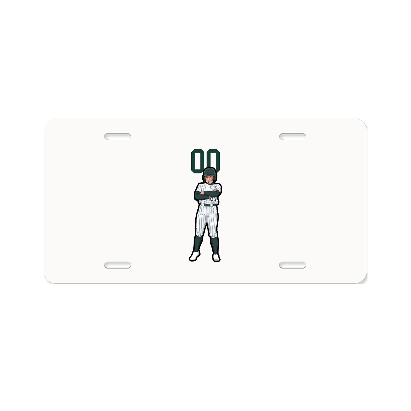License Plate — Number Top in Classic