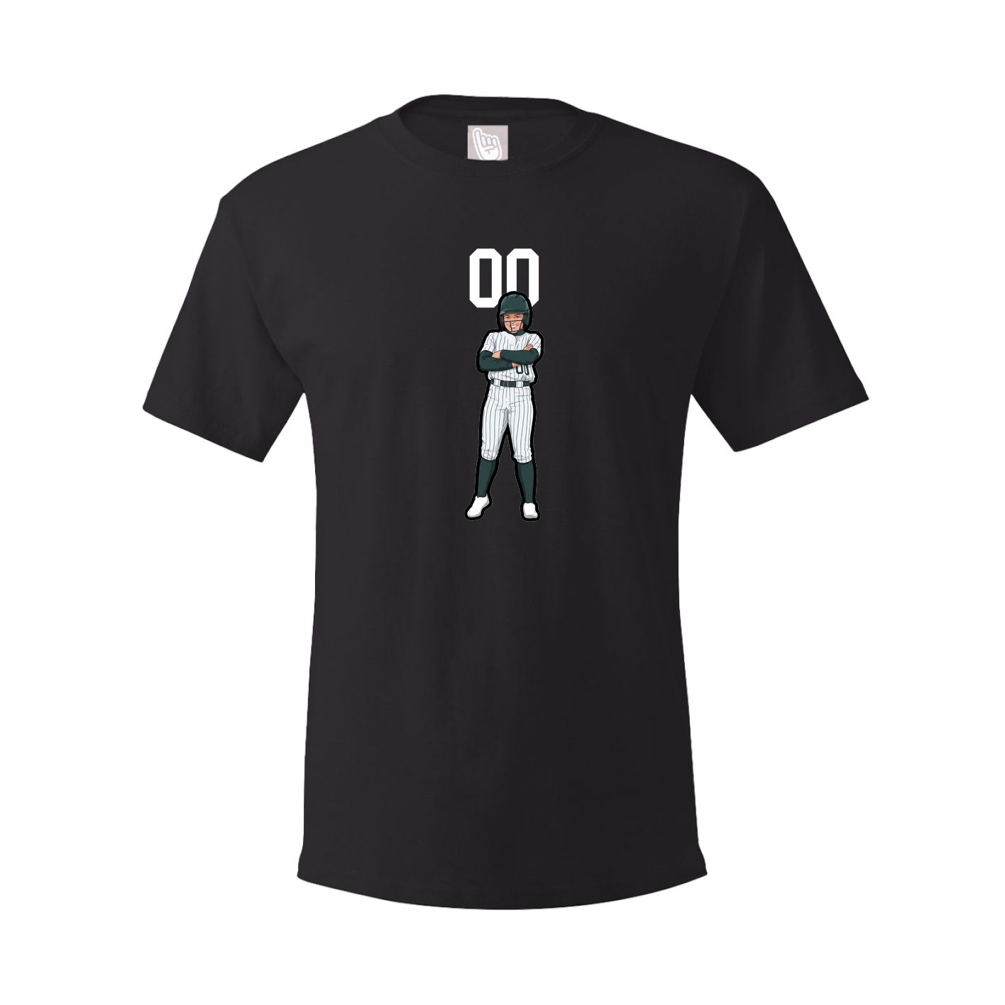 Youth Tee — Number Top in Black