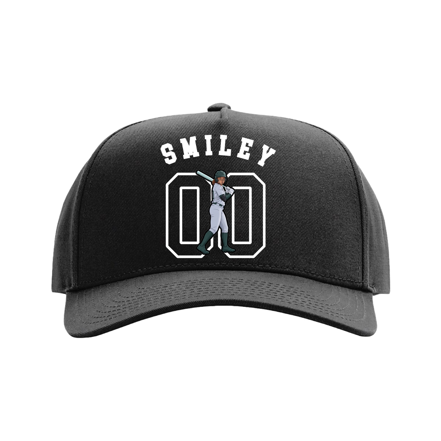 Full Fabric Five-Panel Champ Cap — Shirsey Arch in Black