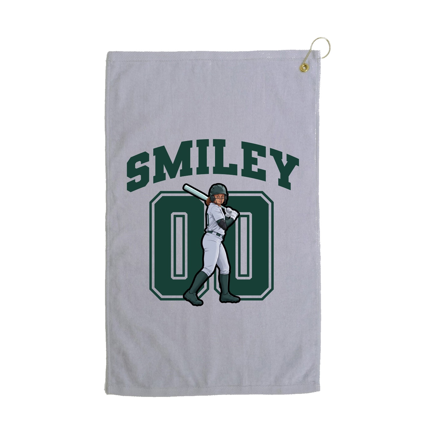Golf Towel — Number in Grey