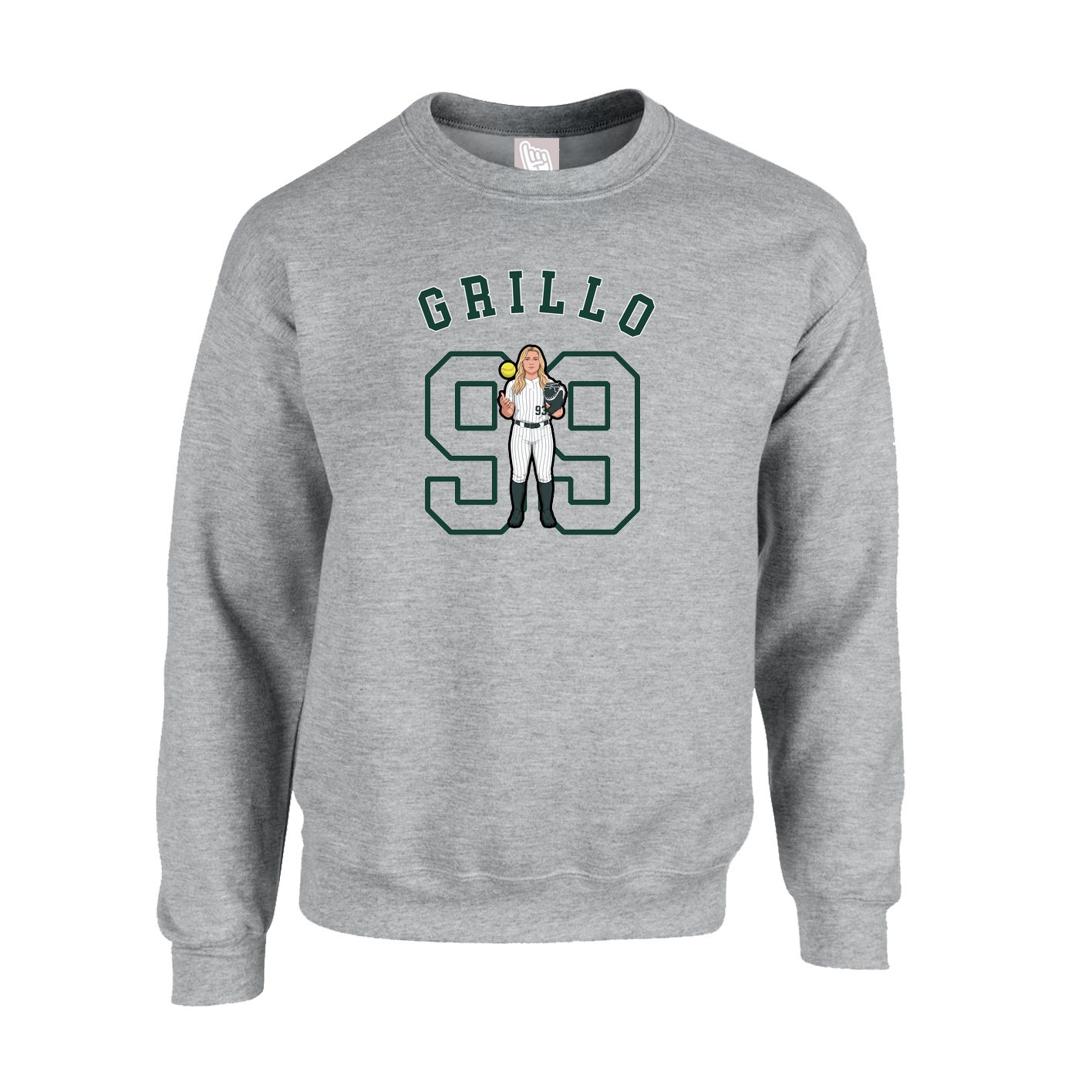 Fleece Crew — Shirsey Arch in Grey