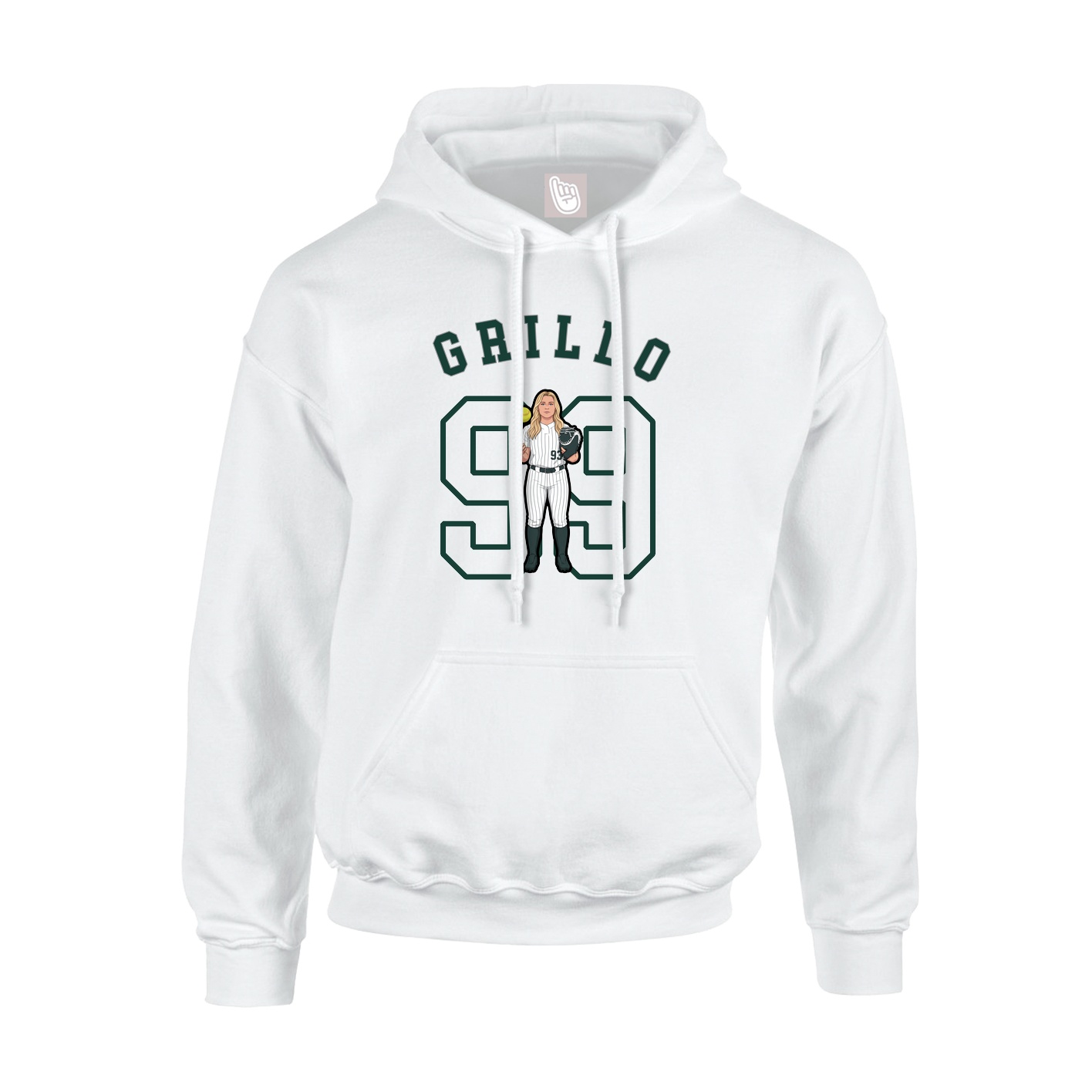 Youth Hoodie — Shirsey Arch in White