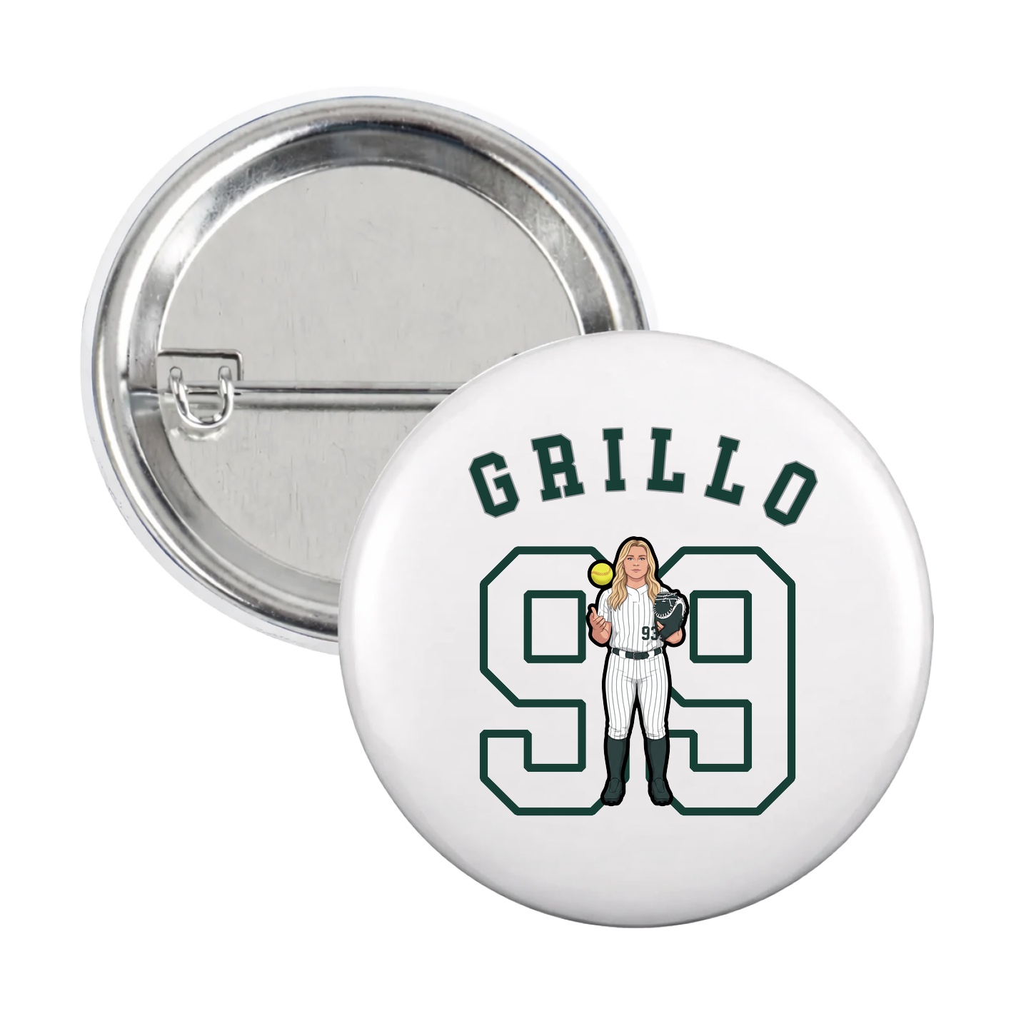 Game Day Button — Shirsey Arch in White