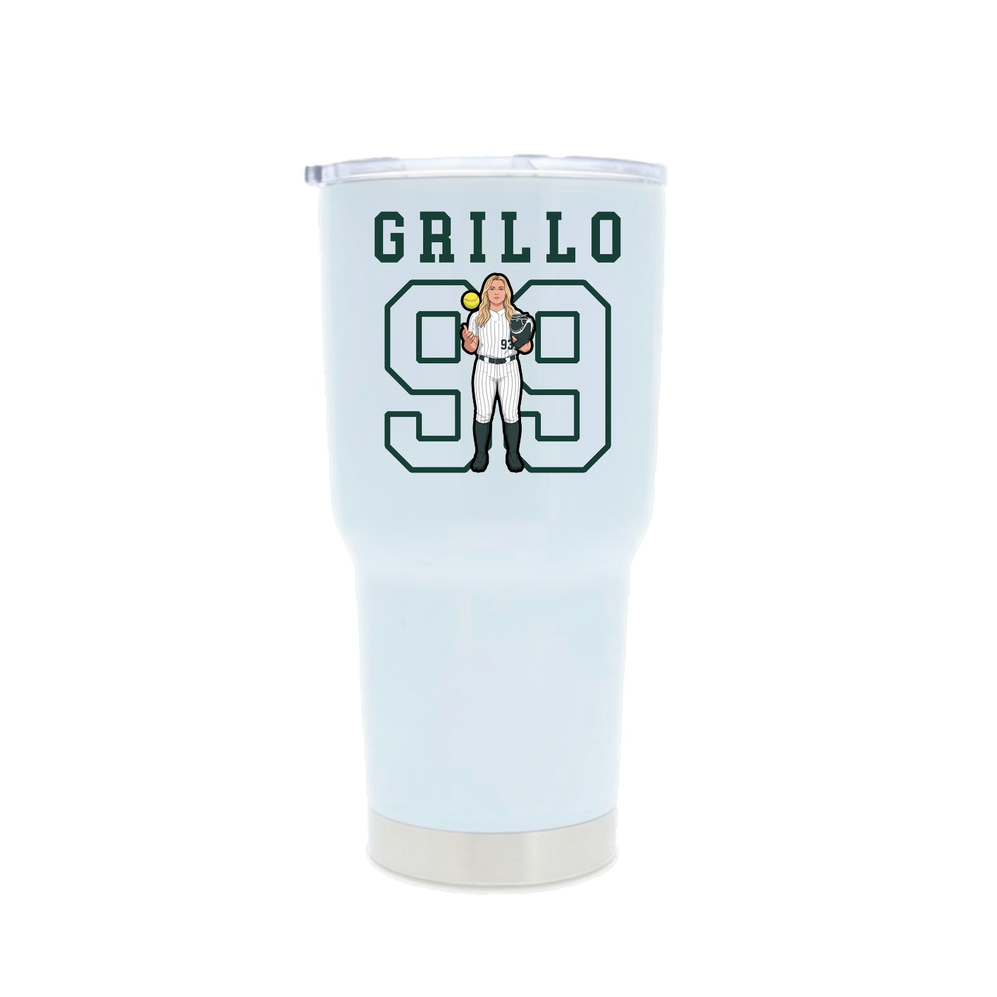 30oz Stainless Steel Tumbler — Shirsey in White