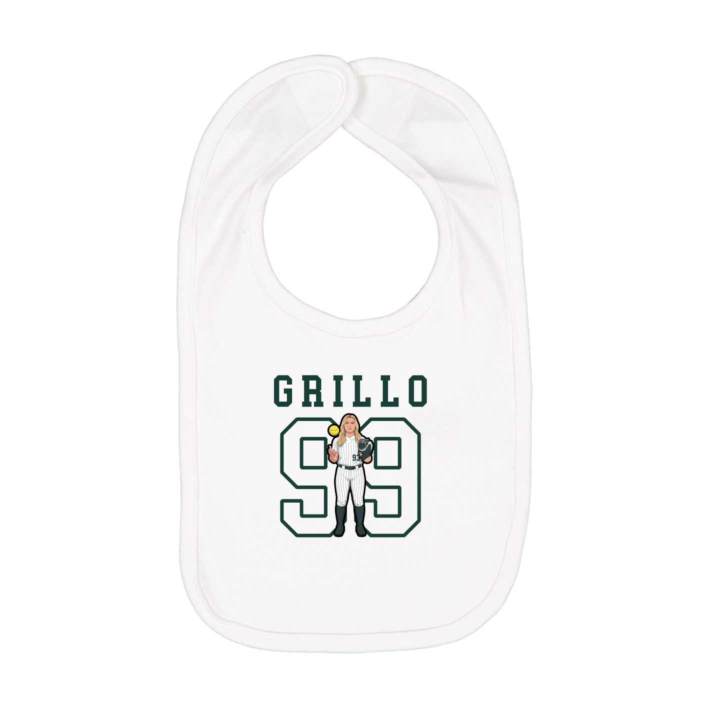 Infant Bib — Shirsey in White